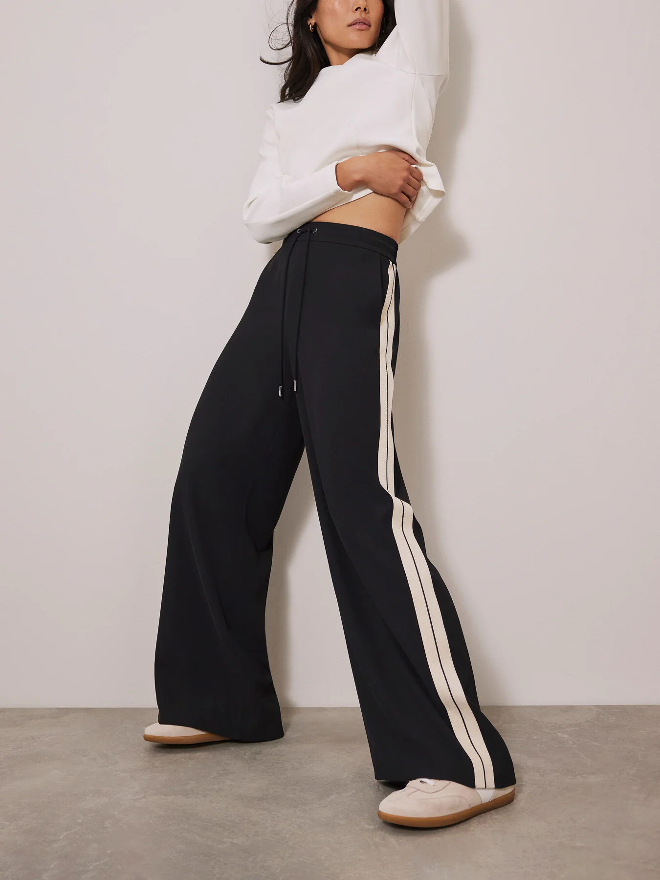 Side Stripe Wide Trousers - Image 4