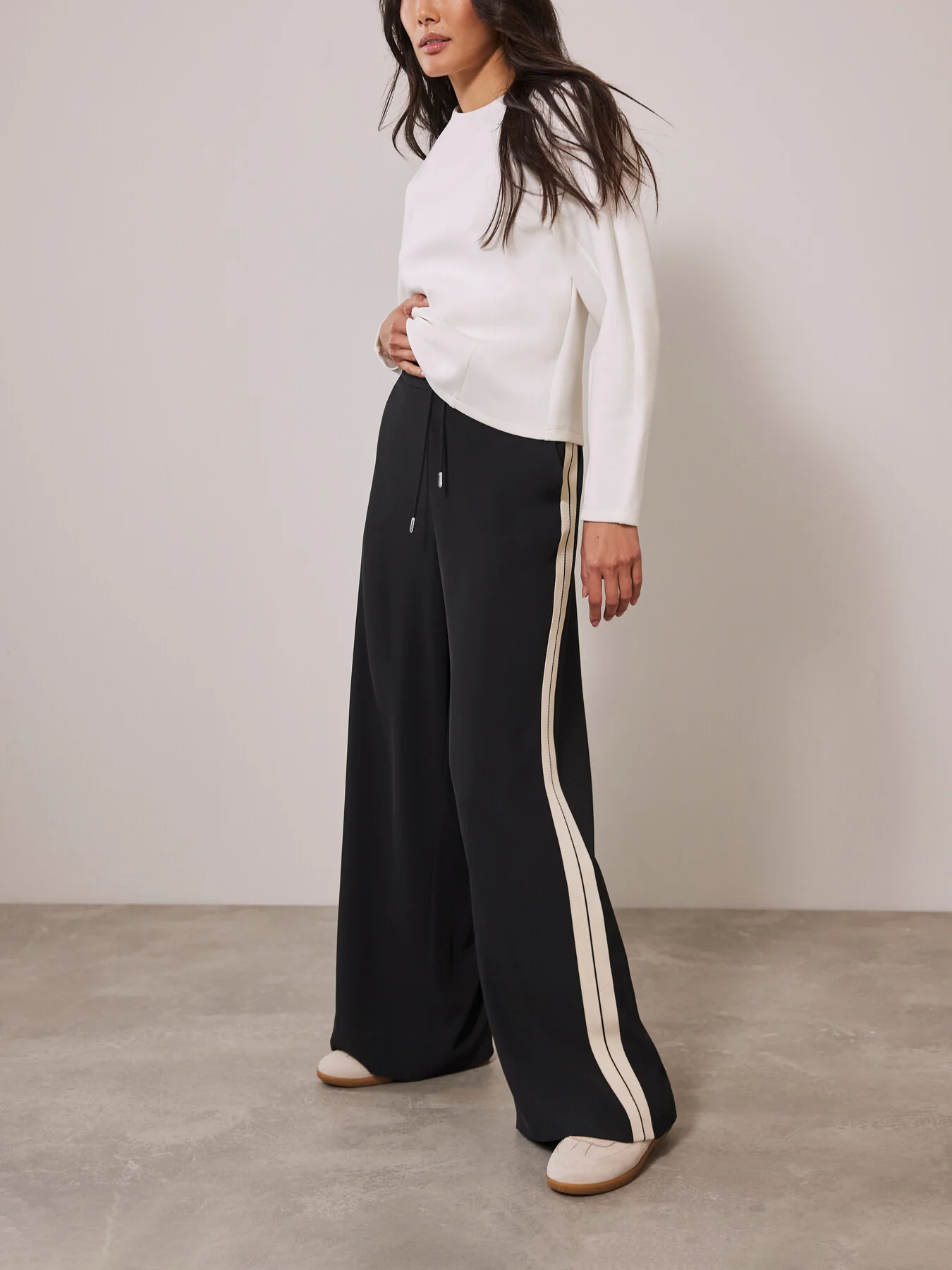 Side Stripe Wide Trousers - Image 5