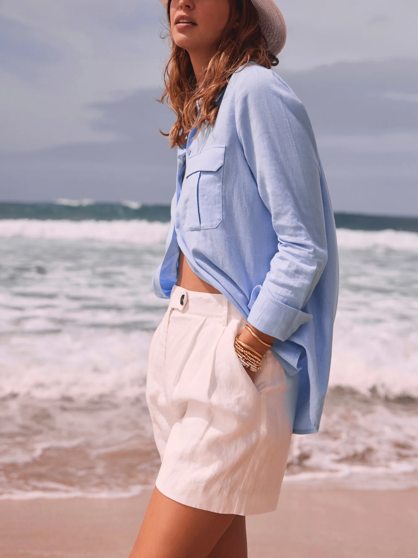 Chambray Oversized Shirt - Image 4