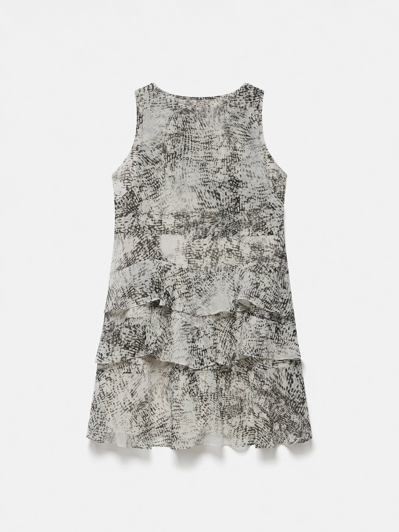 Snake Print Ruffle Mini Dress - Image 6