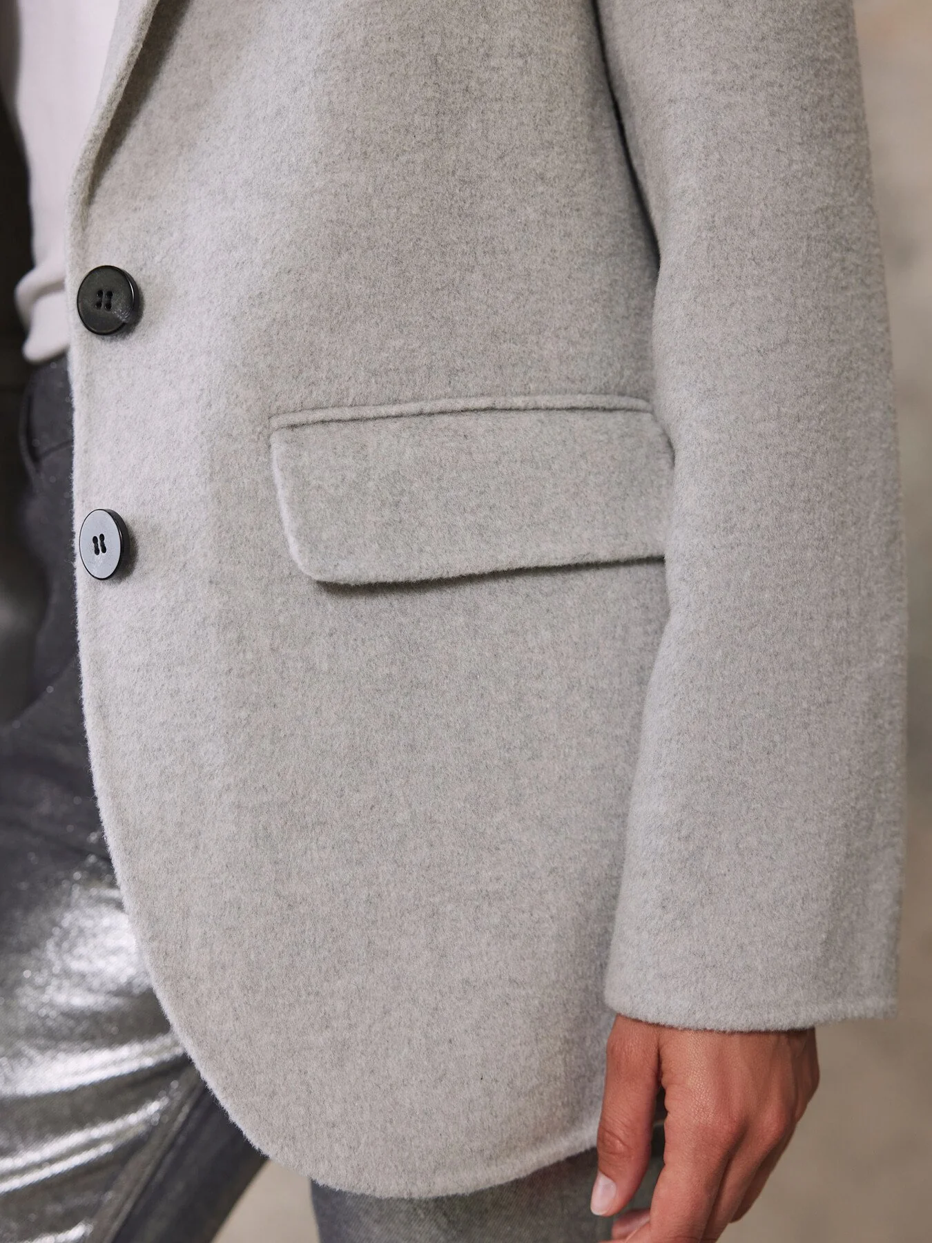 Light Wool Blend Blazer - Image 4