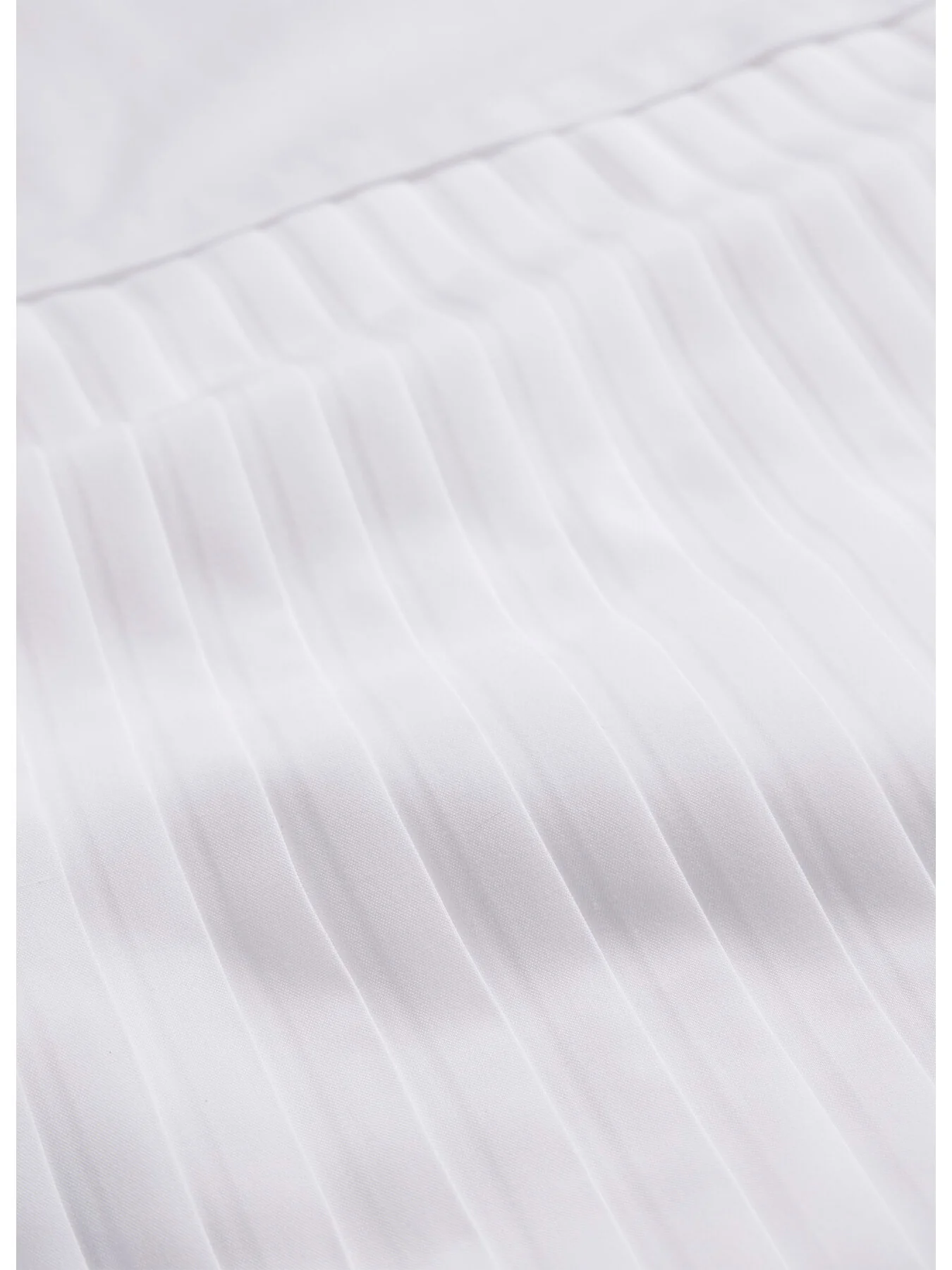 White Cotton Blend Pleated T-Shirt - Image 7