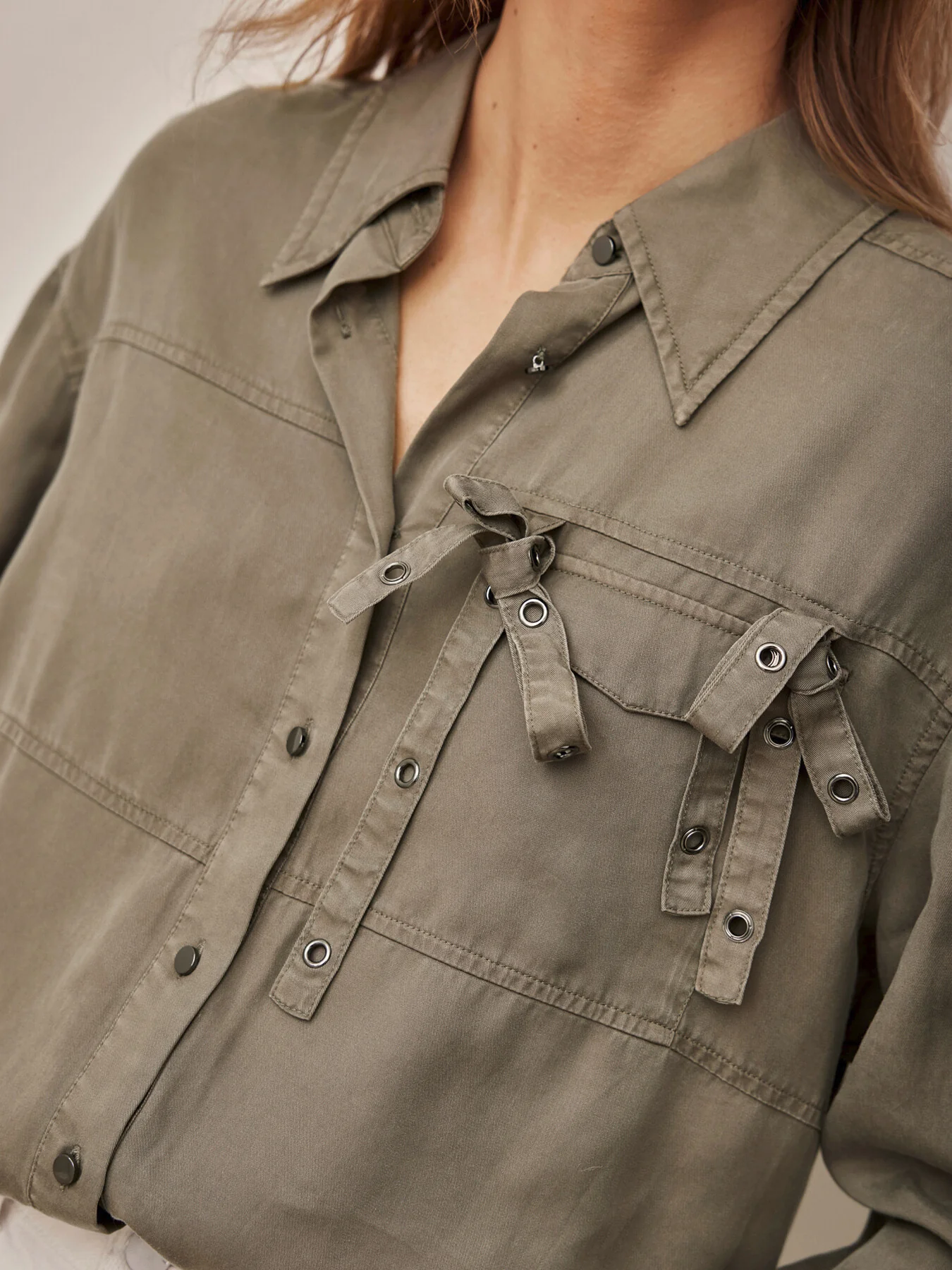 Eyelet Detail Shirt - Image 4
