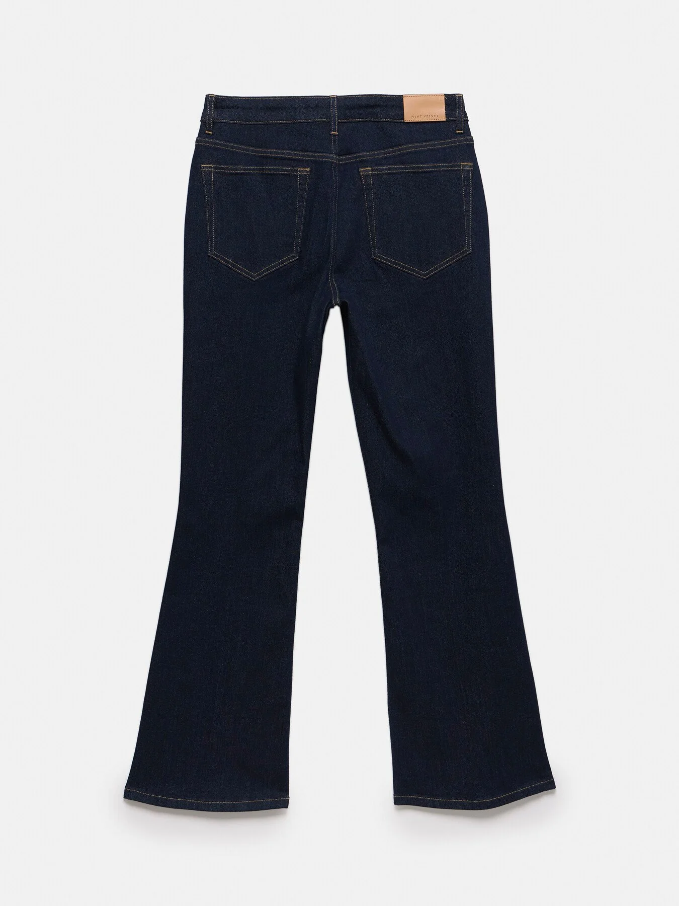 Dark Indigo Flare Jeans - Image 5
