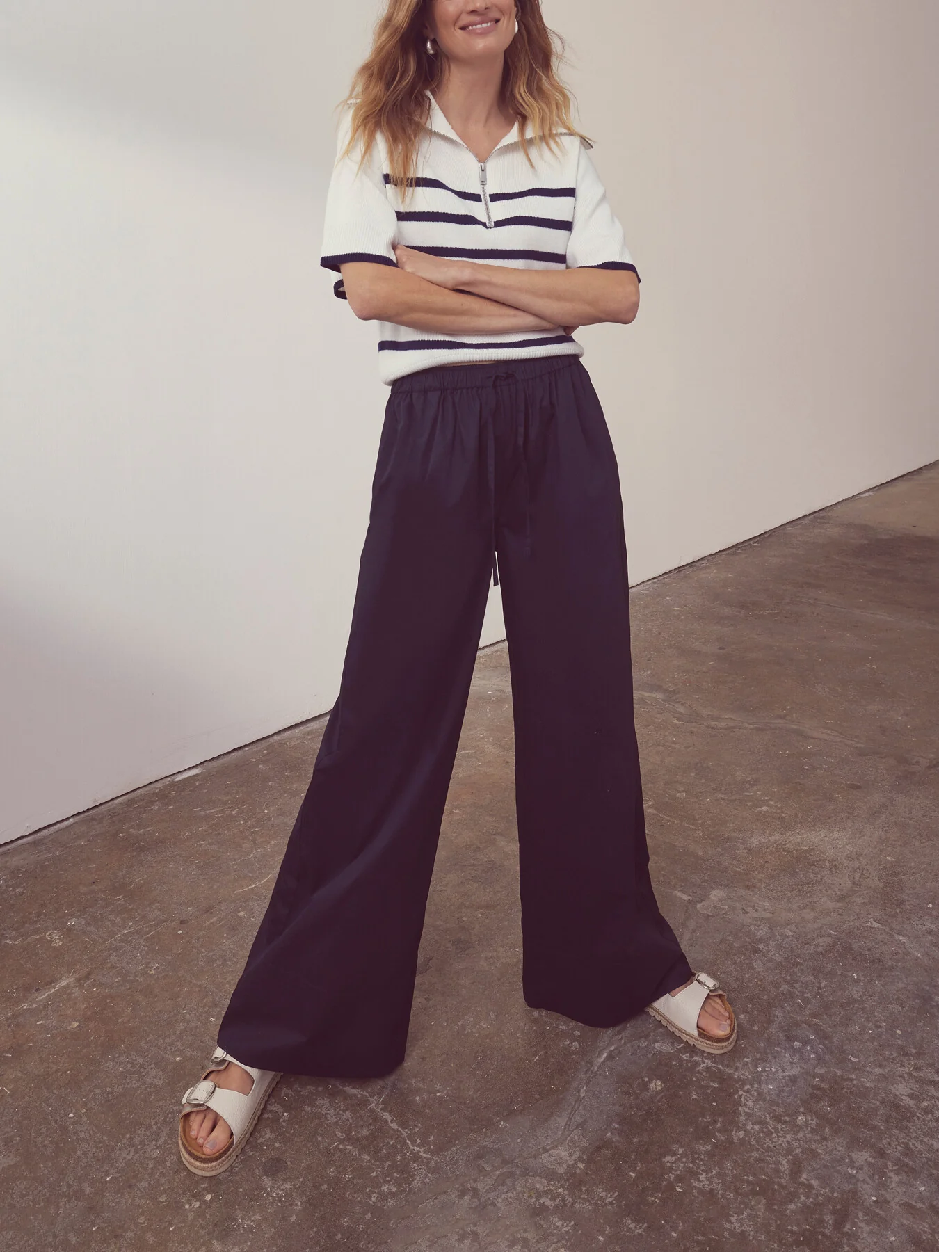 Cotton Wide Trousers - Image 3