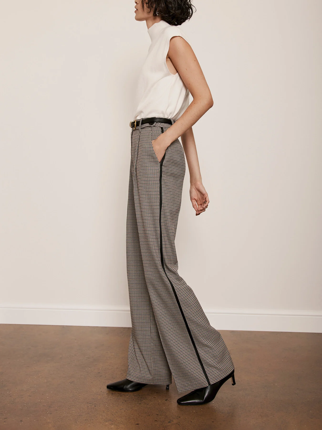 Check Side Stripe Trousers - Image 2