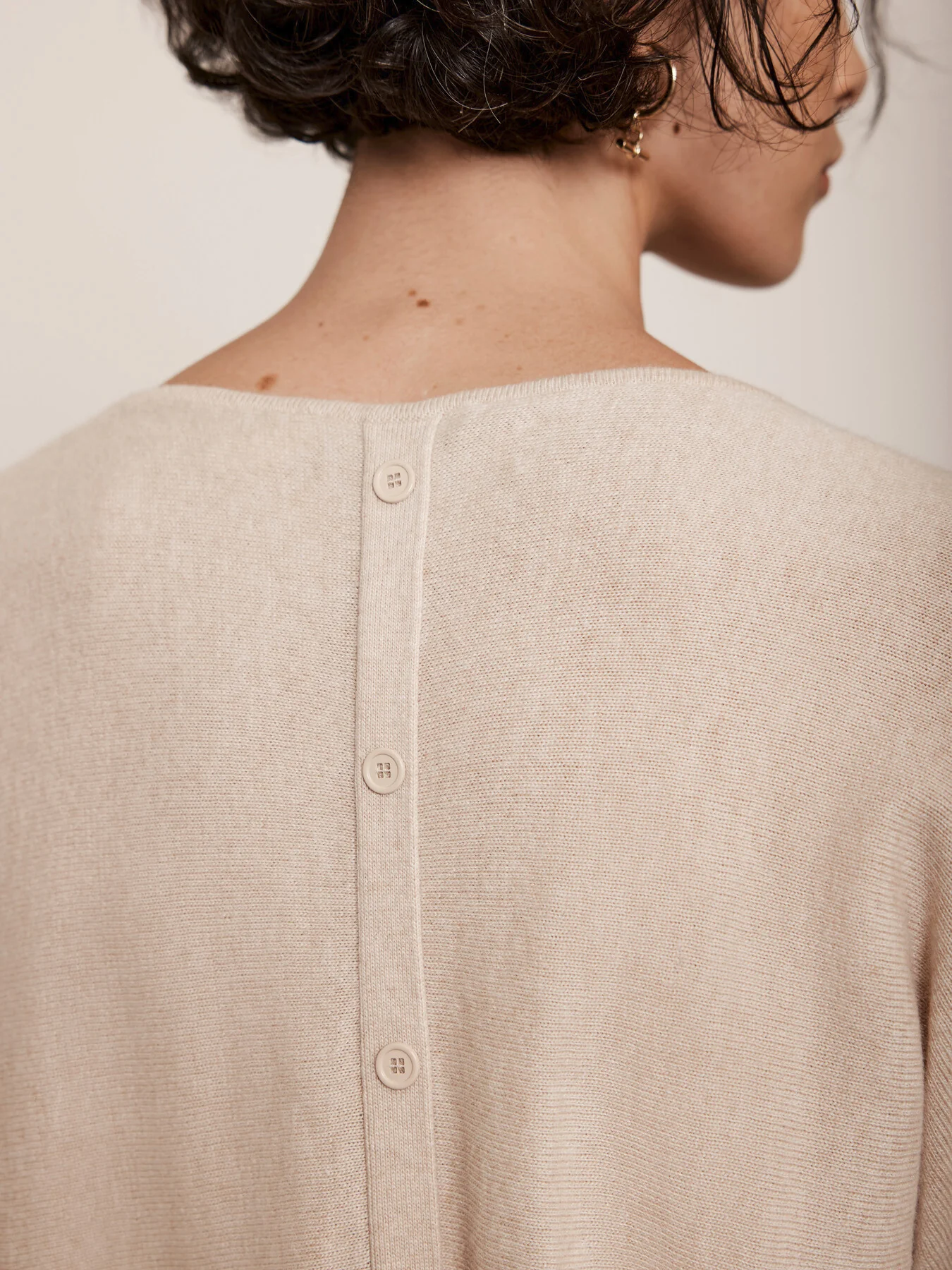 Cotton Blend Cowl Neck Jumper - Image 3