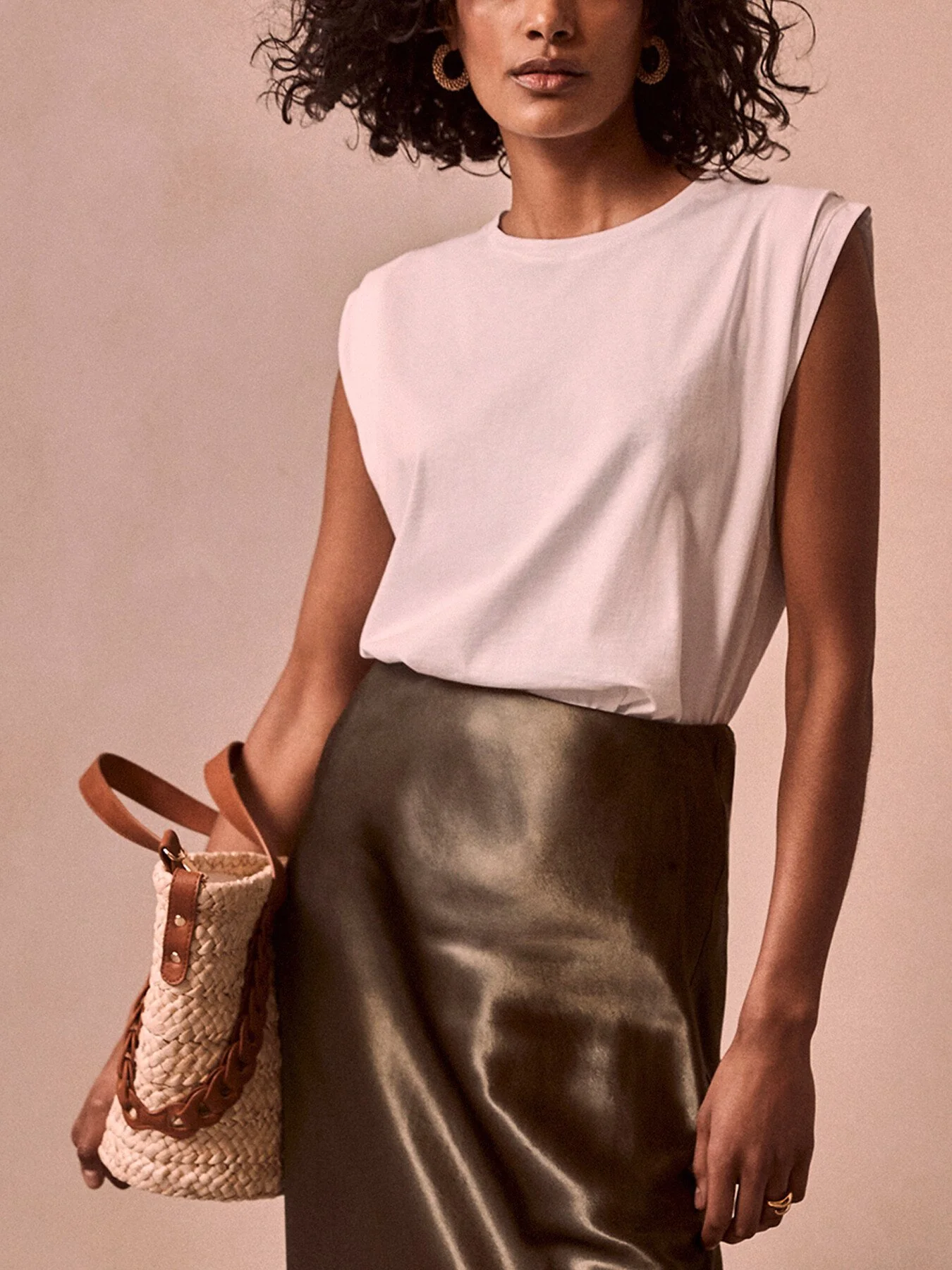 Cotton Extended Shoulder T-Shirt - Image 5