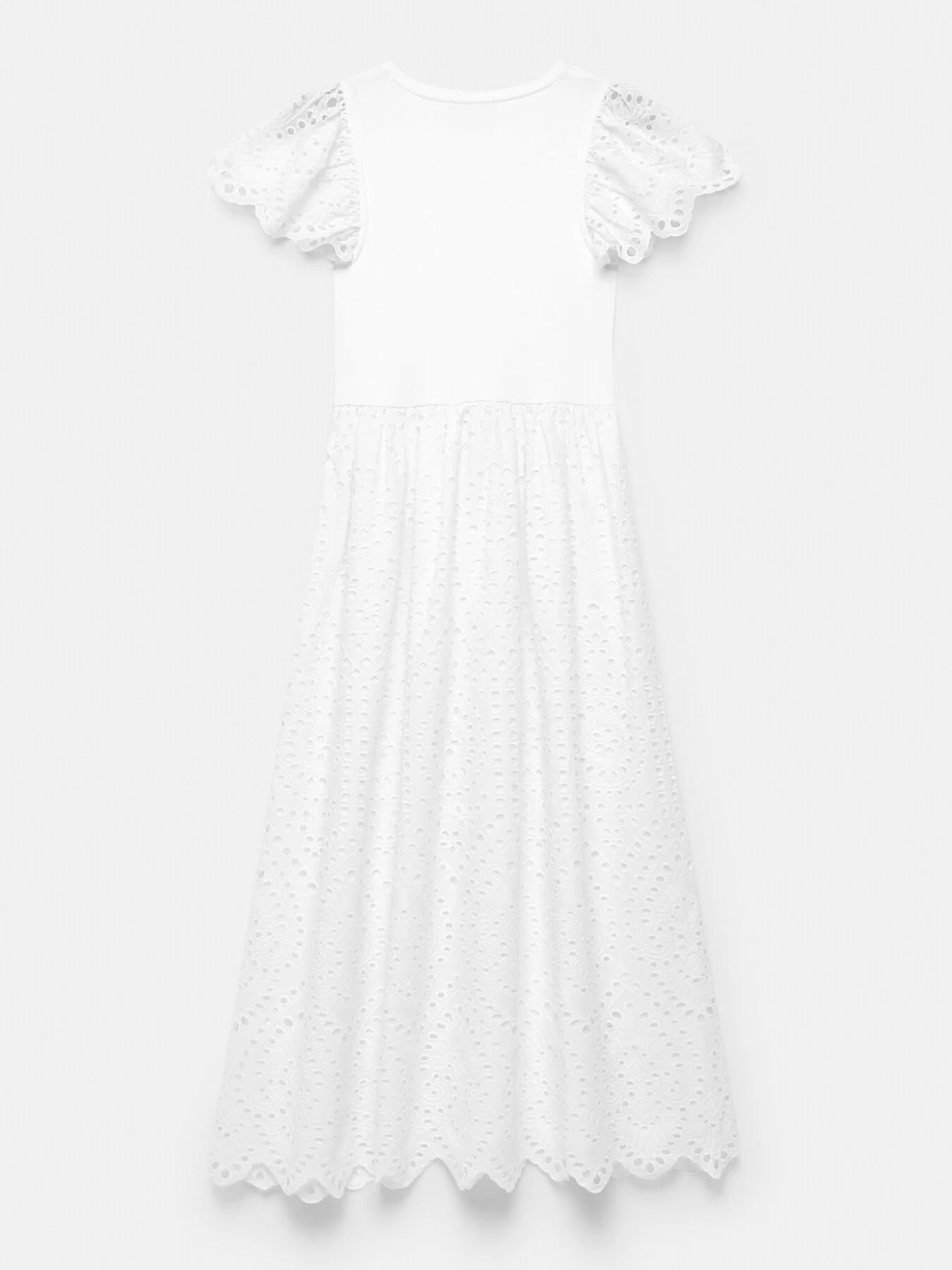 Jersey Broderie Midi Dress - Image 5
