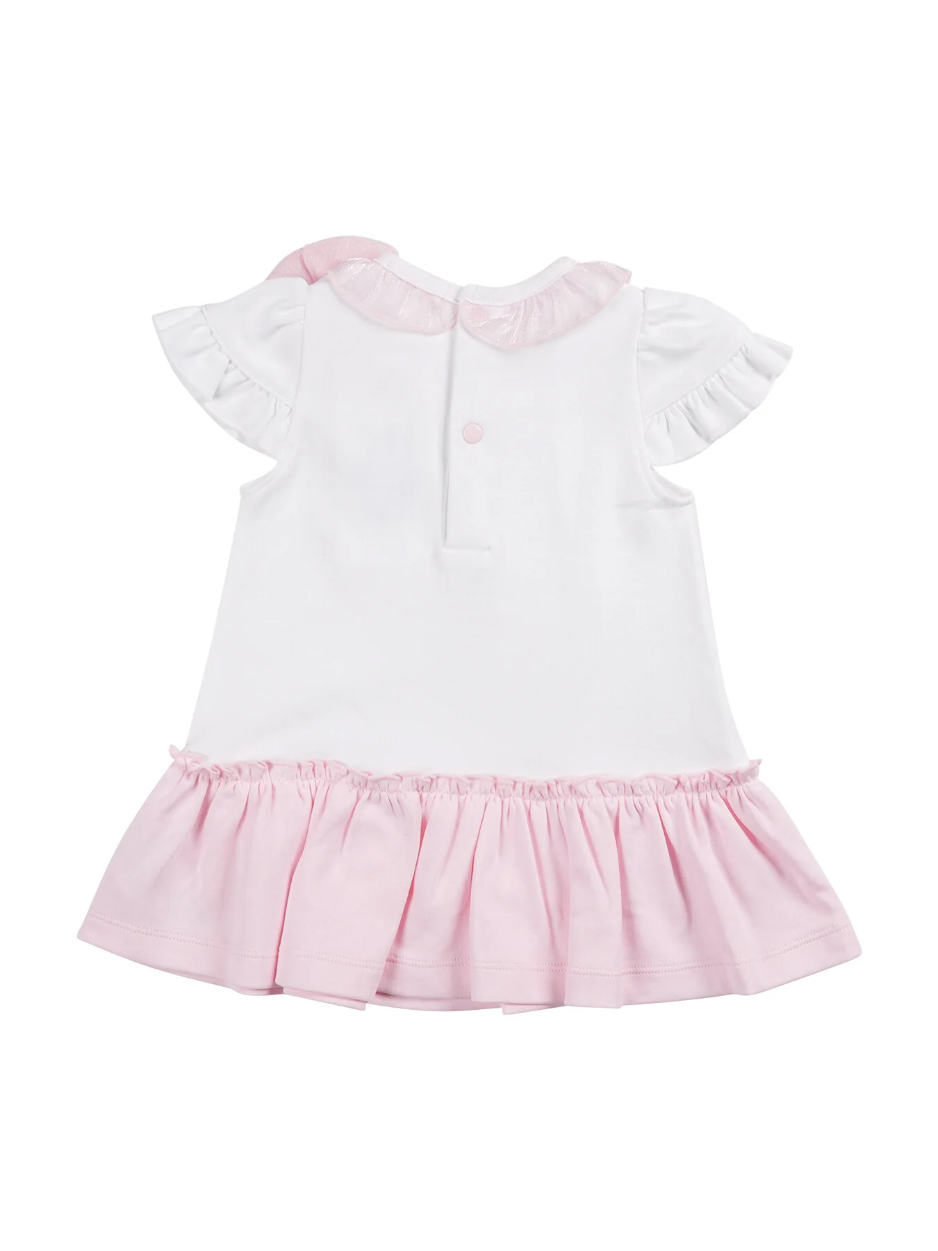 Pink and White Tuille Bow Dress - Image 2