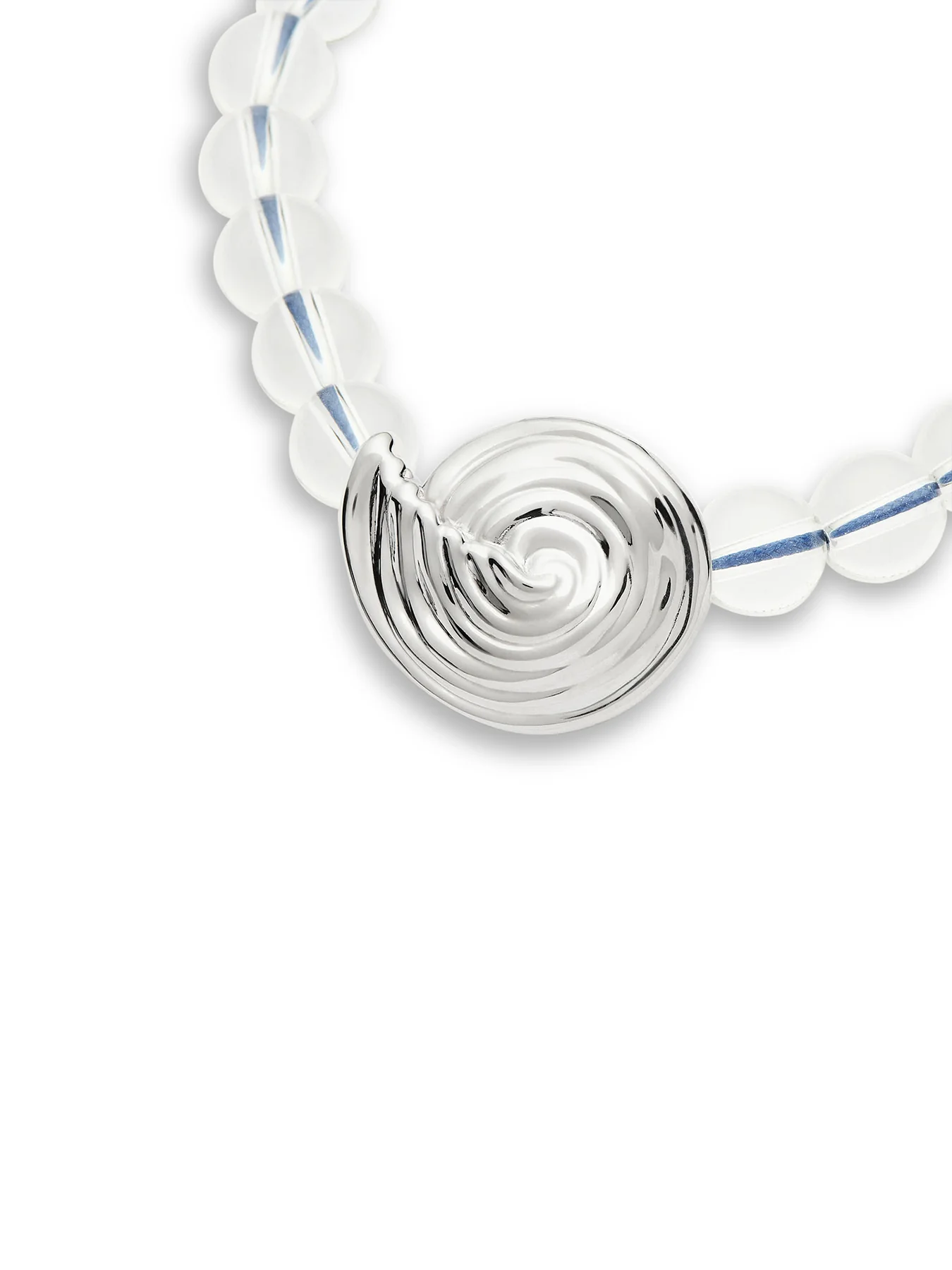 Spiral Beaded Pendant Necklace - Image 3