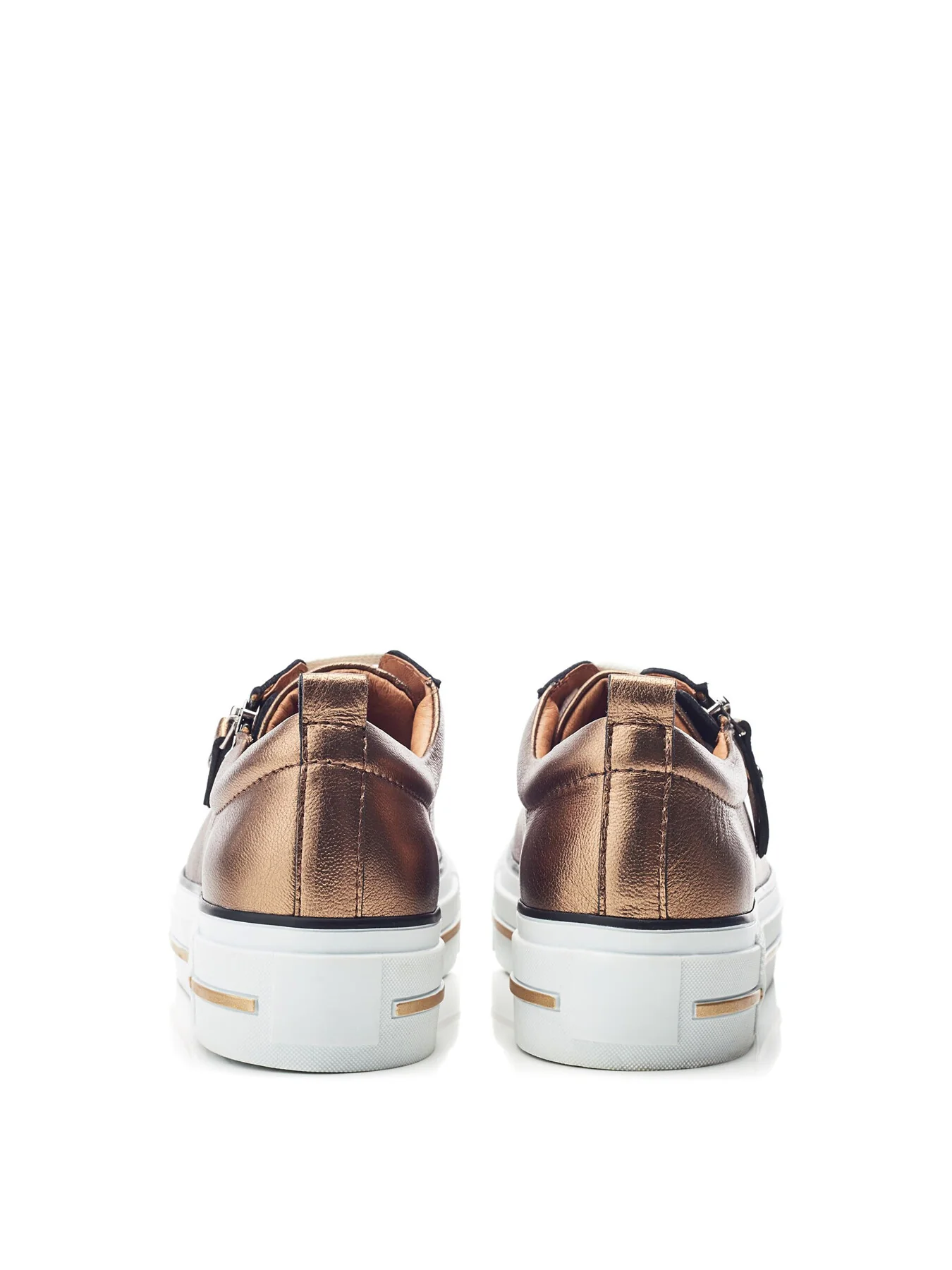 Filician Metallic Leather Trainers - Image 3