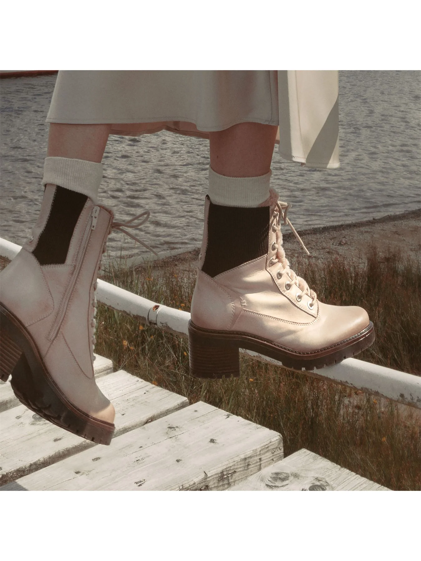 Omura Soft-Structured Boots Neutral - Image 2