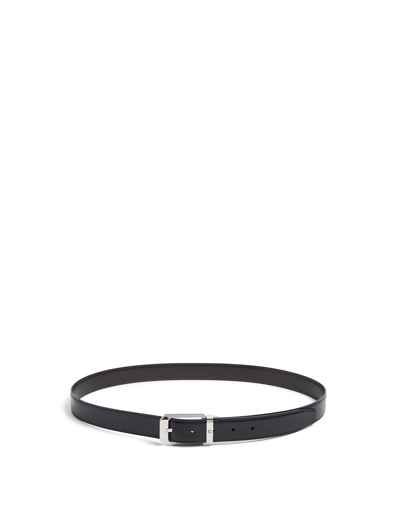 Rectangular Shiny Stainless Steel Pin Buckle Belt