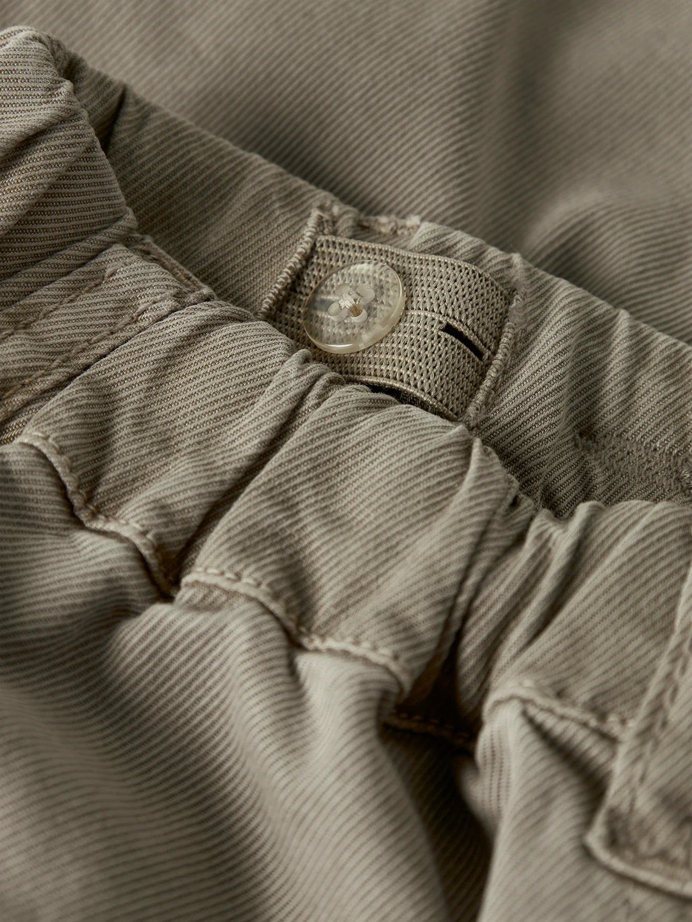 Kids’ Tap Cargo Trousers Beige - Image 2