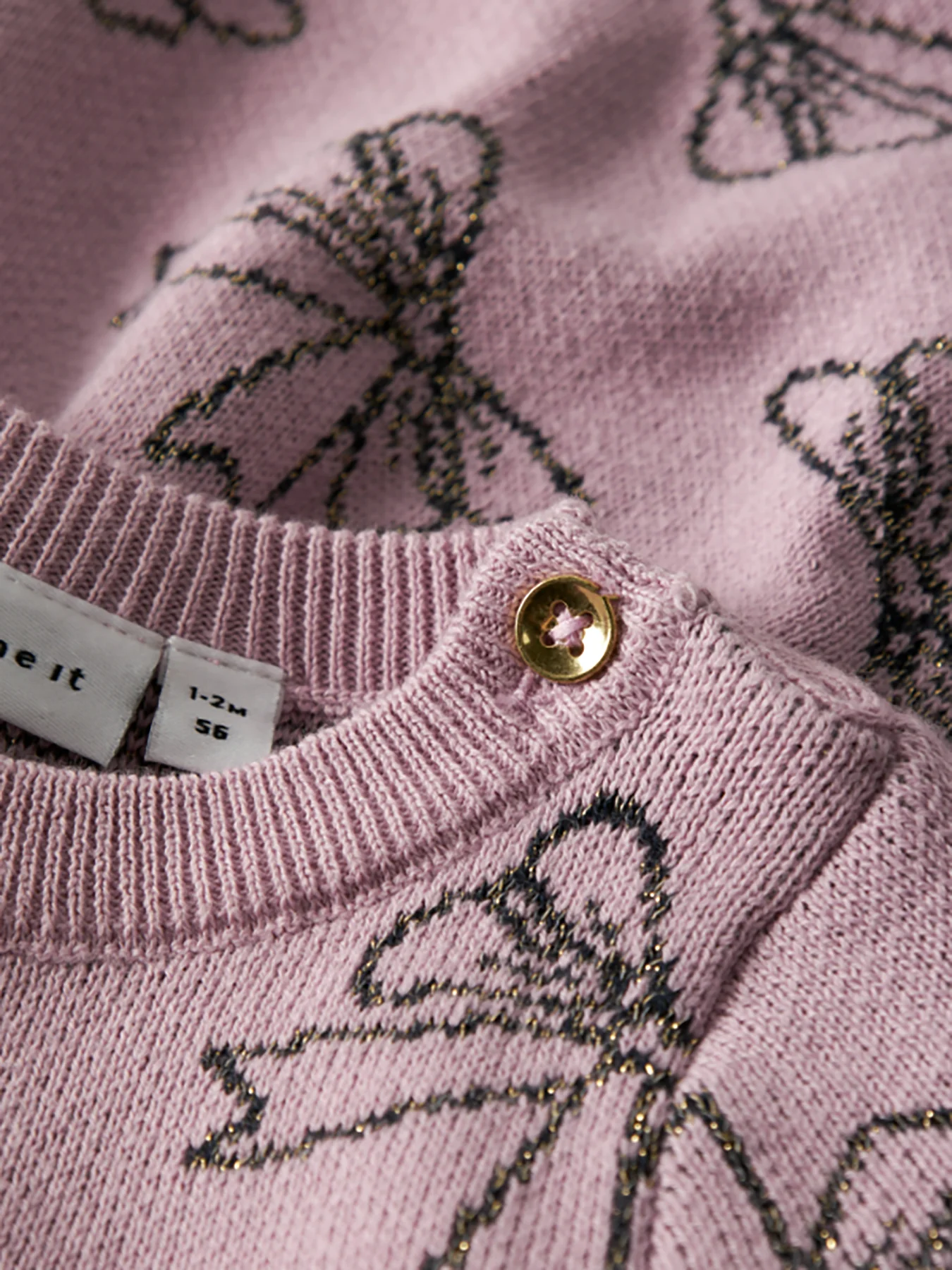 Baby Rebowe Knit Dress Keepsake Lilac - Image 3