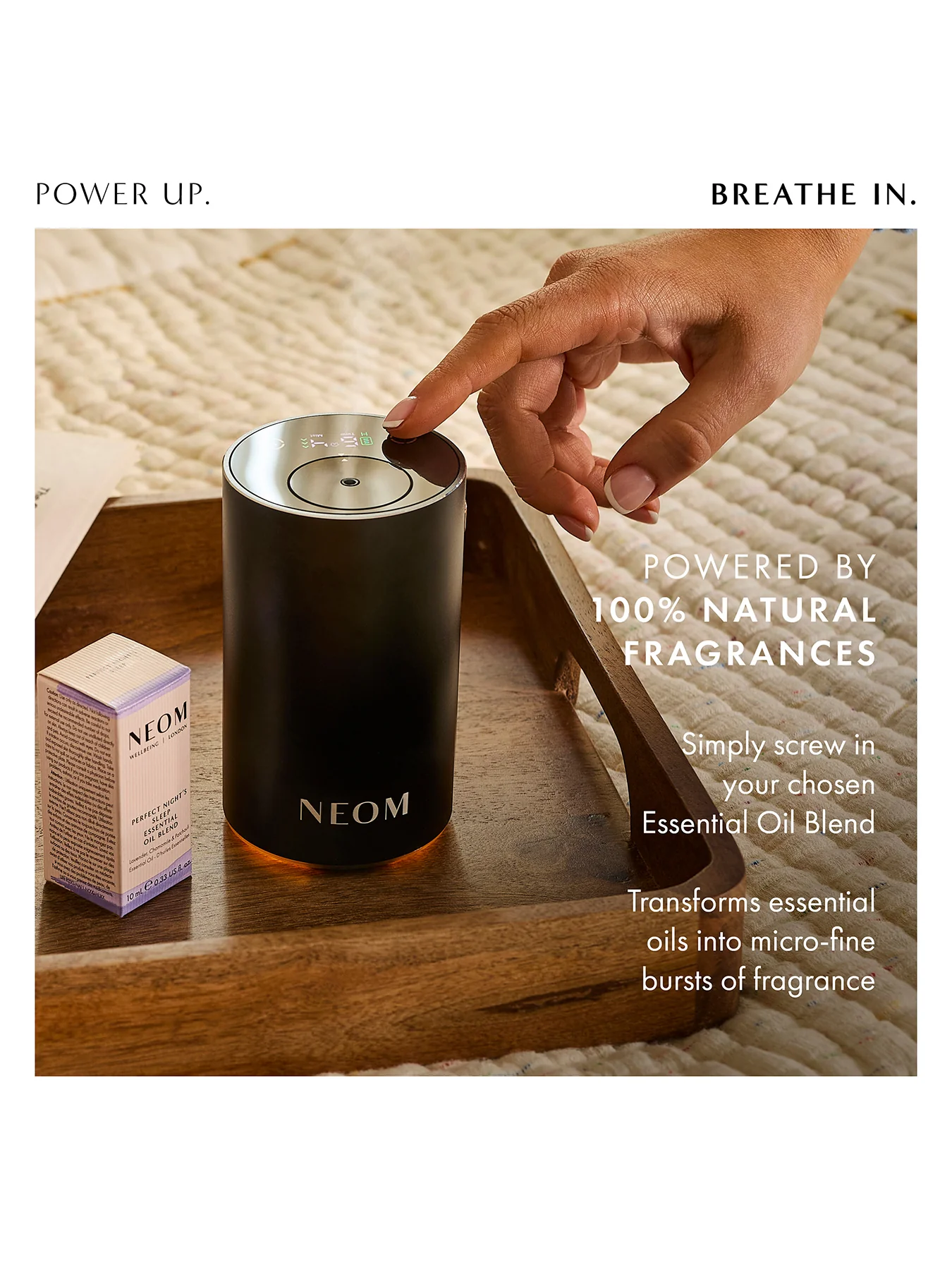 Wellbeing Pod Mini Essential Oil Diffuser Black - Image 3