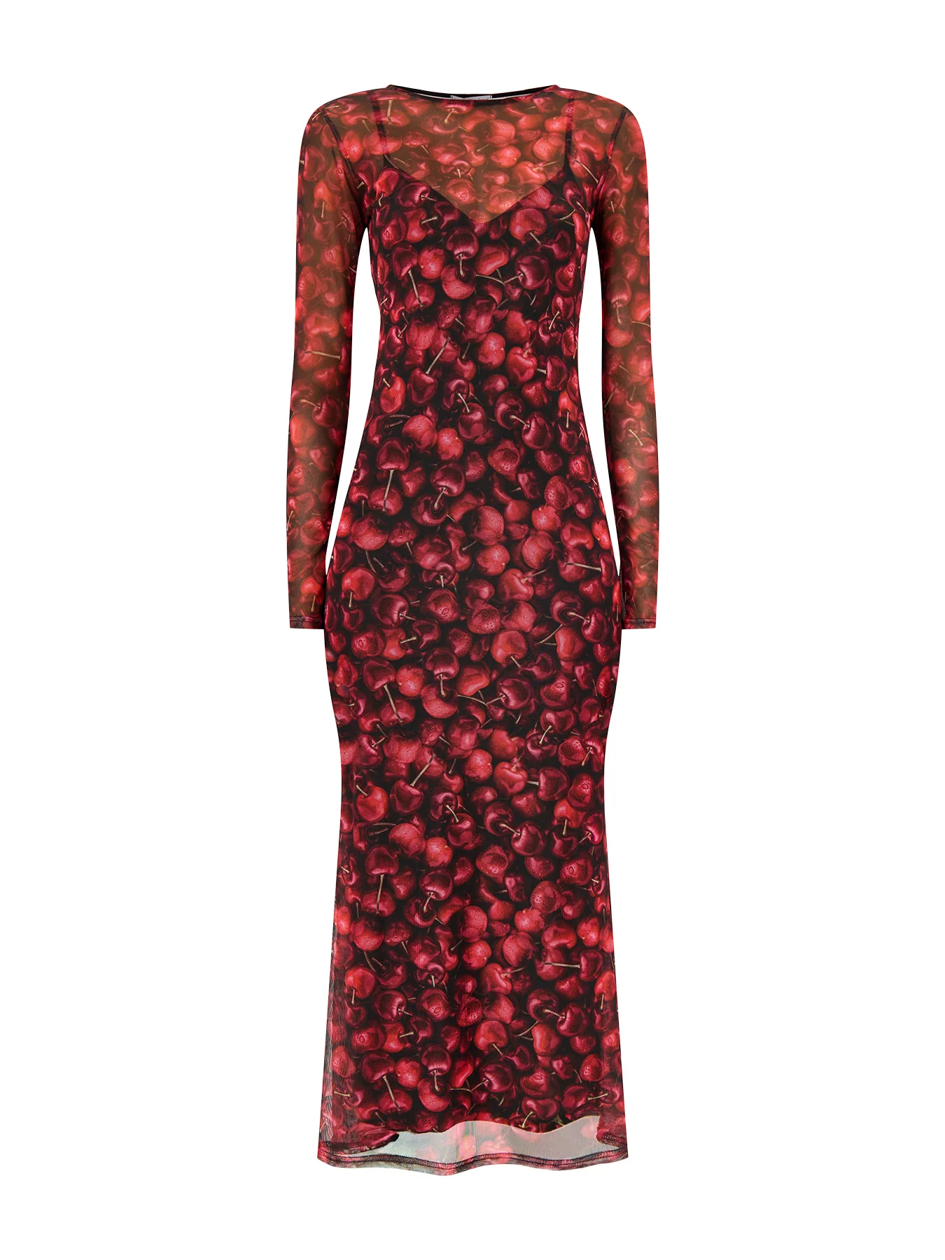 Cherry Mesh Soho Dress Red