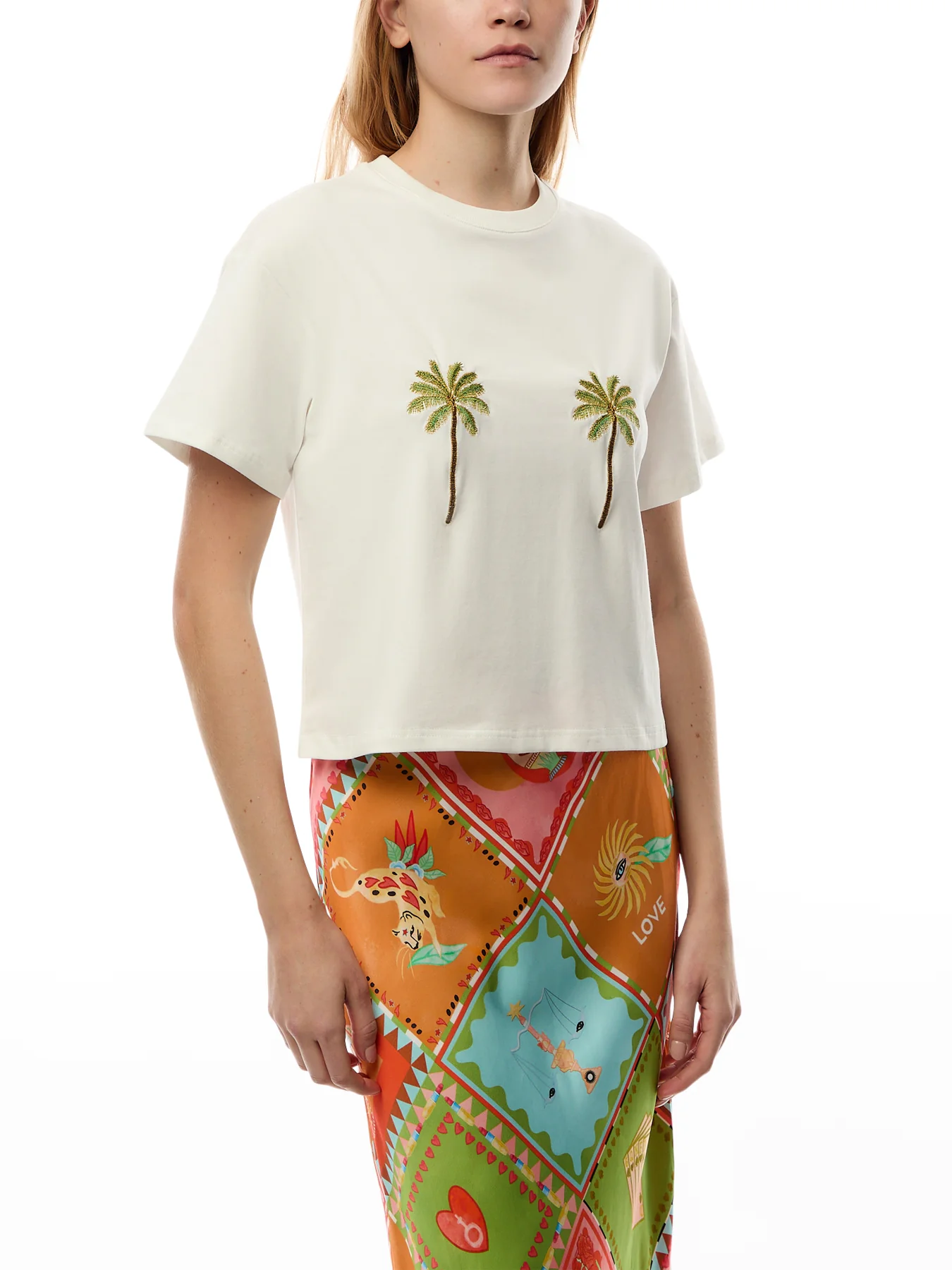 Embroidered Palm Boob T Shirt - Image 4