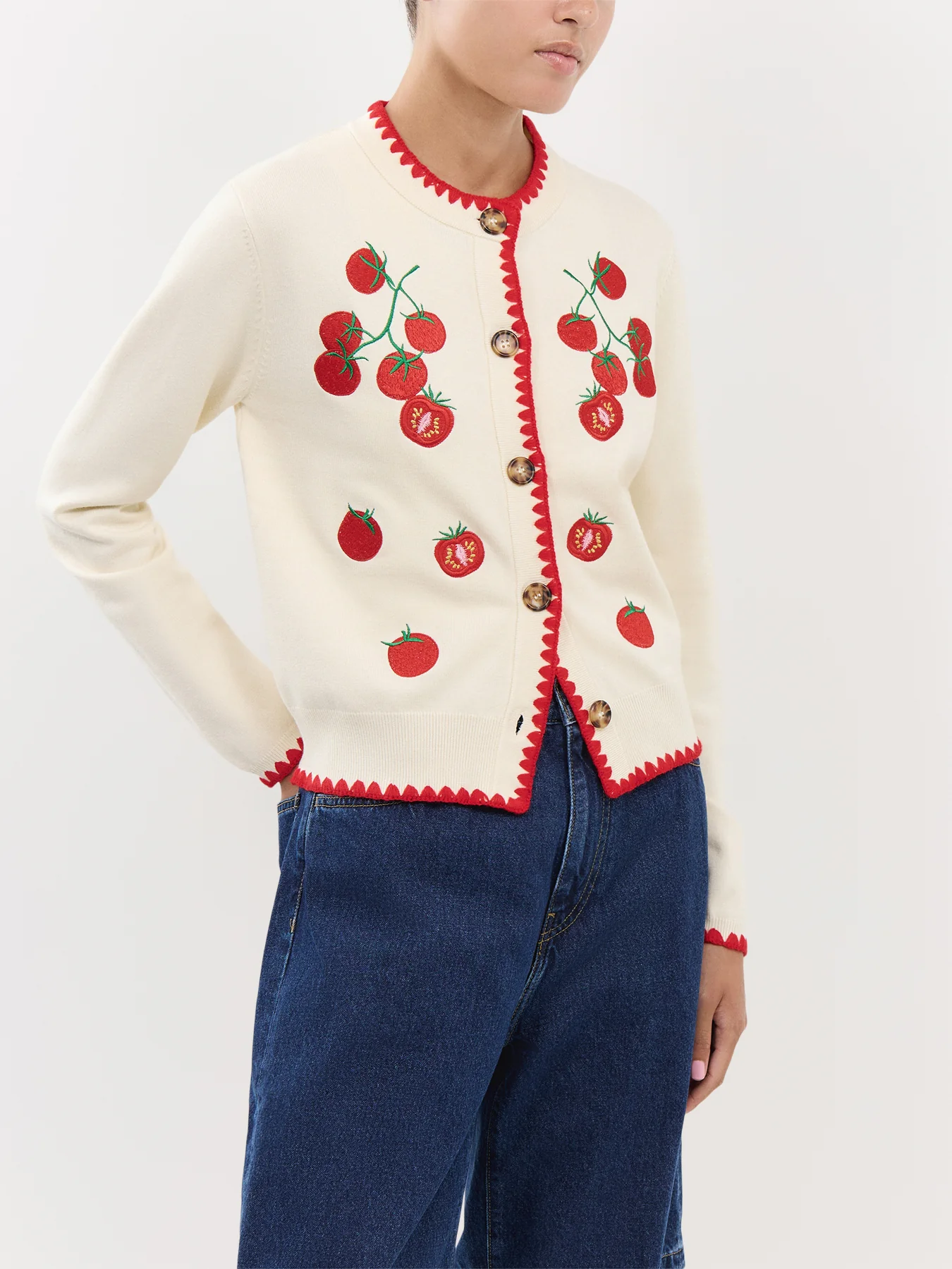 Tomato Embroidered Cardi - Image 4