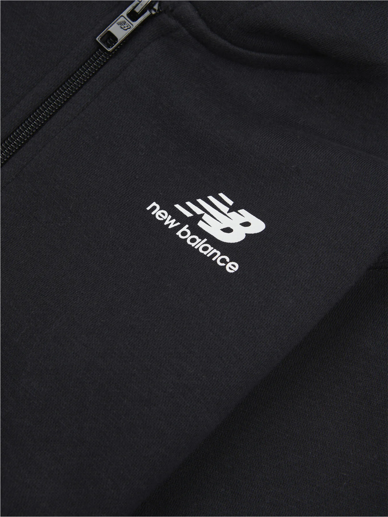 New Balance Brush Back Stacked Logo Full Zip Hoodie - Image 3