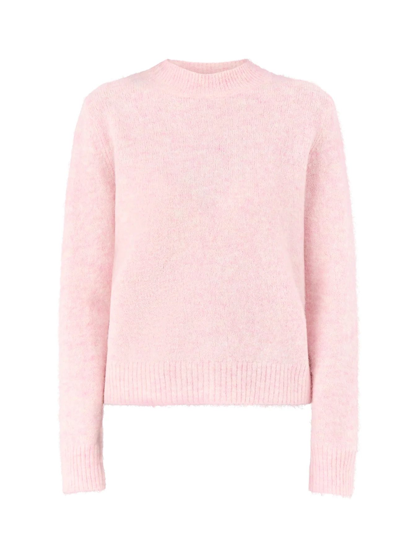 Alpaca Long Sleeve Neat Fit Jumper Pink