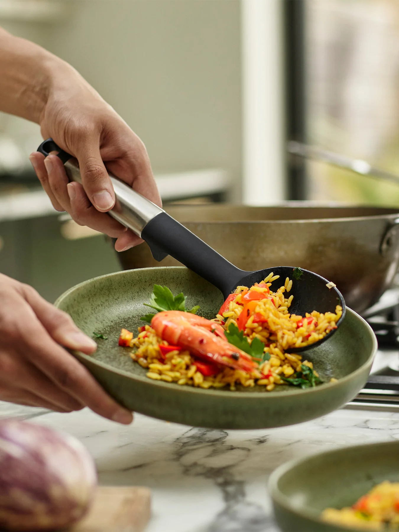Fusion Silicone Solid Spoon Silver - Image 3