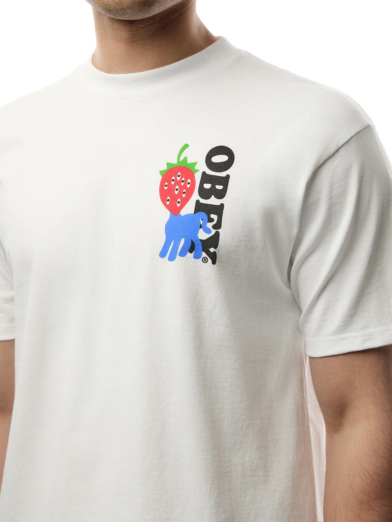 Obey Strawberry Graphic T-Shirt - Image 3