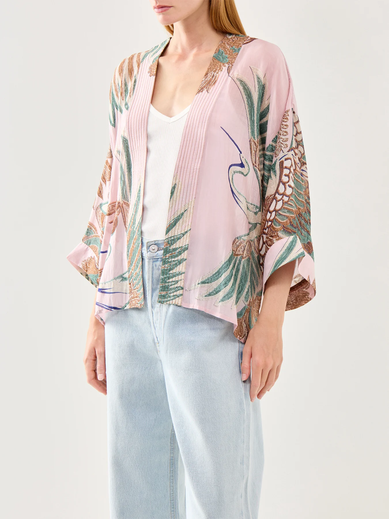 Crane Plaster Short Kimono - Image 4
