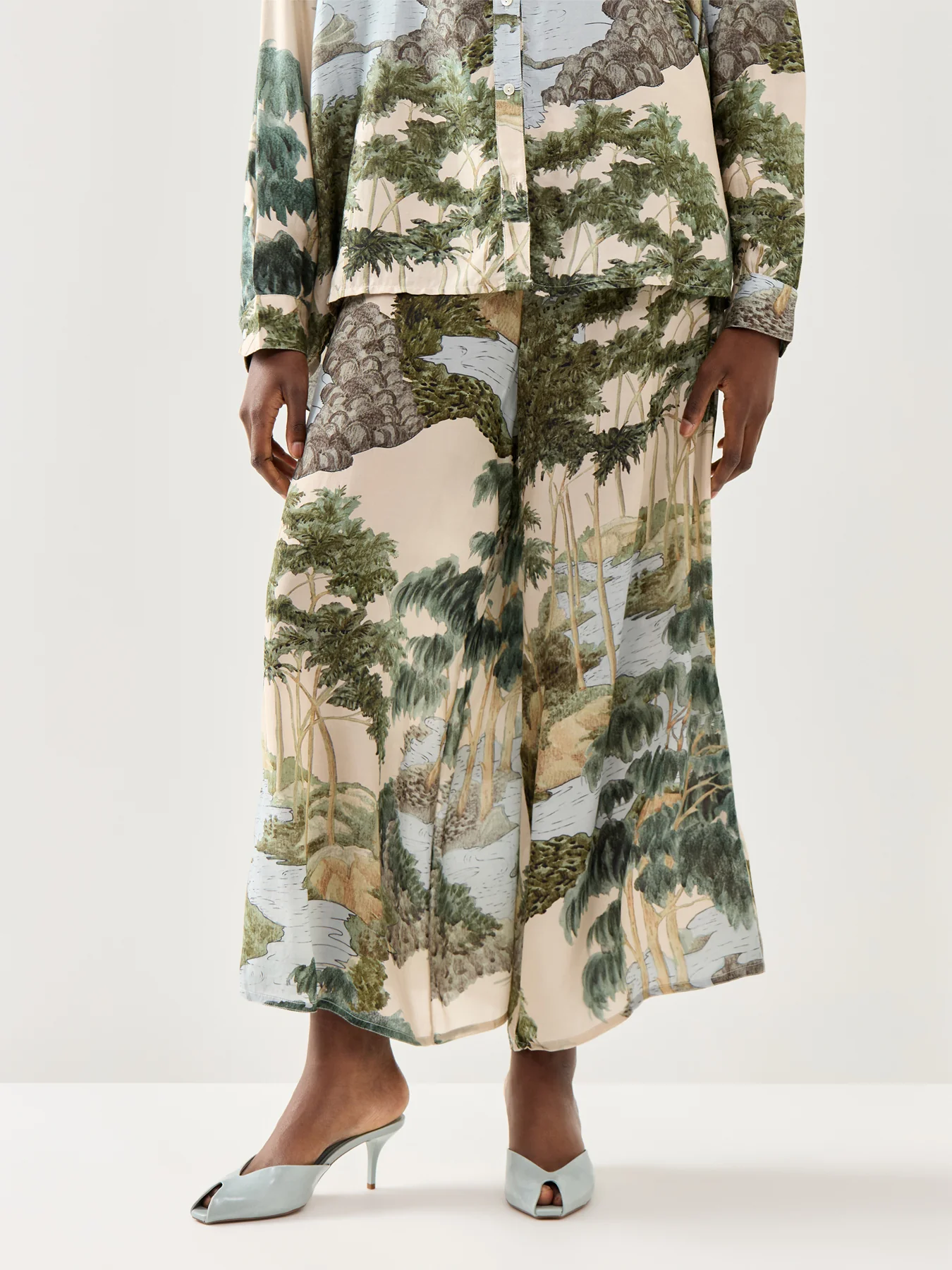 Crepe Palazzo Pants - Image 4