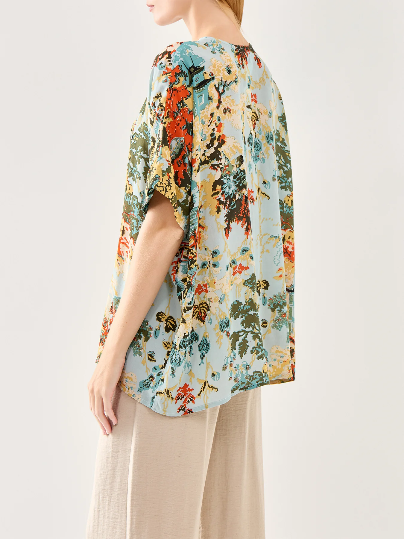 China Tree Aqua Blouse - Image 5