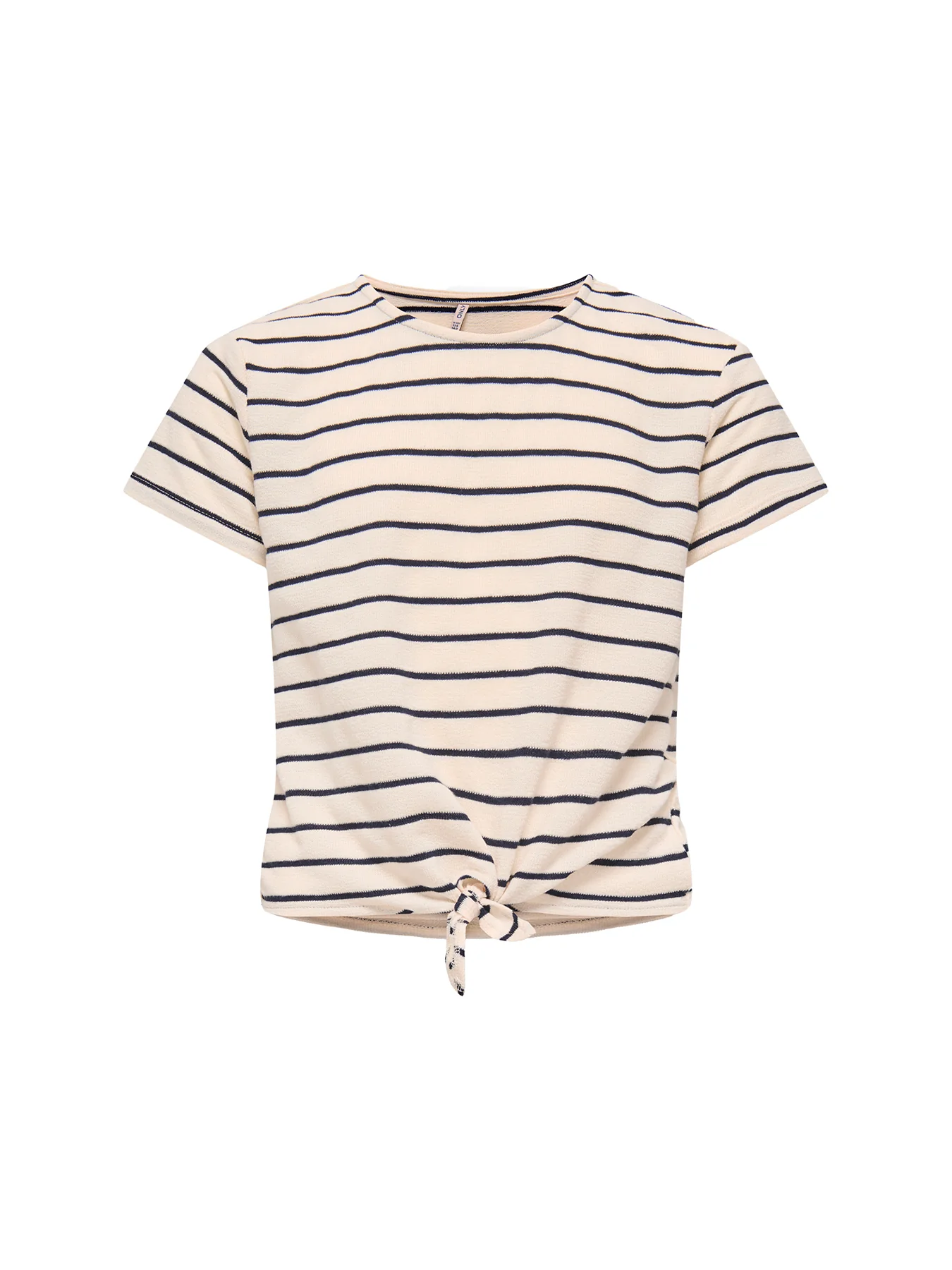 Kids' Striped Knot Top Cream