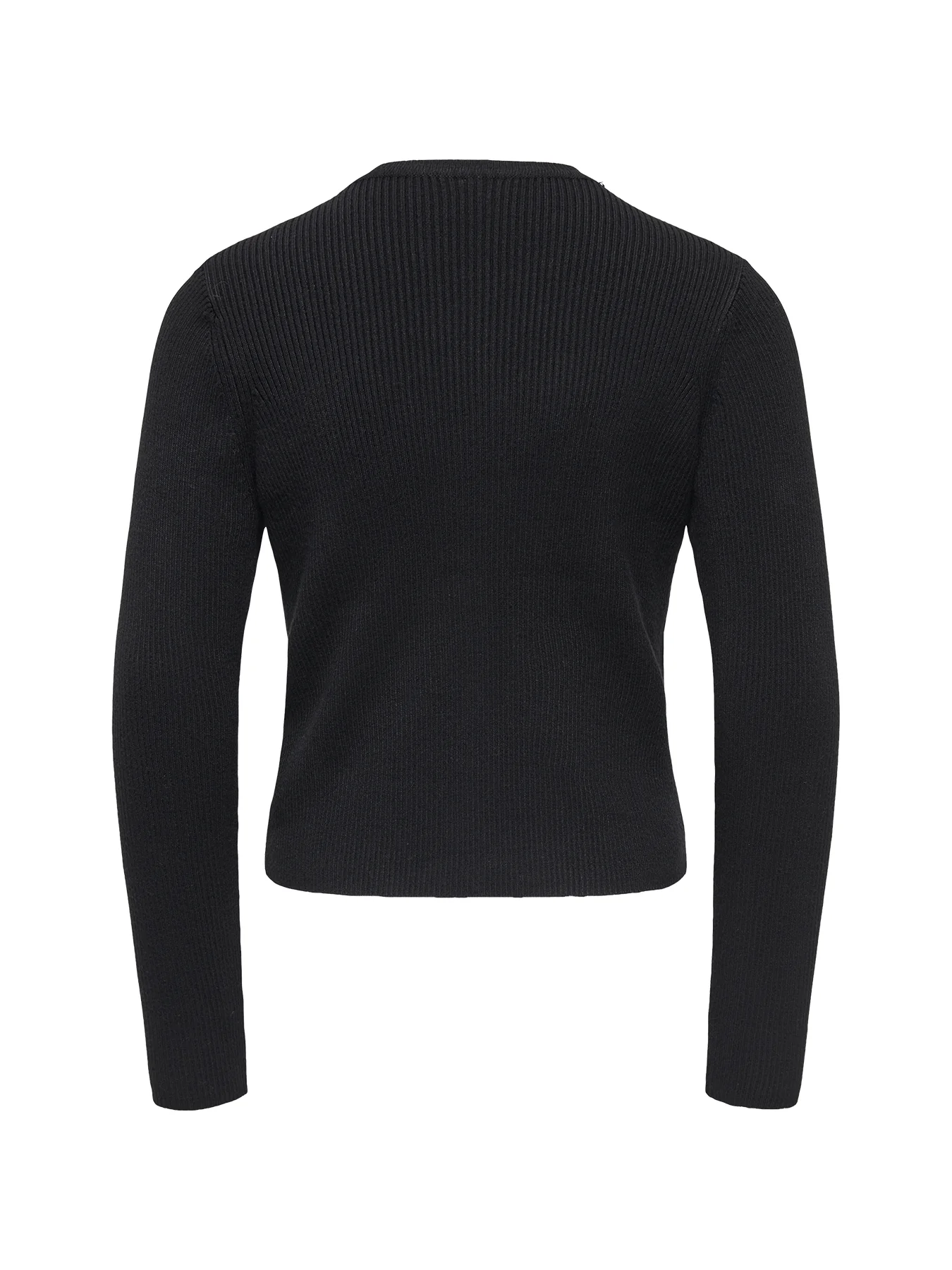 Kids’ Natascha Long Sleeve Crew Neck Cardigan Black - Image 2
