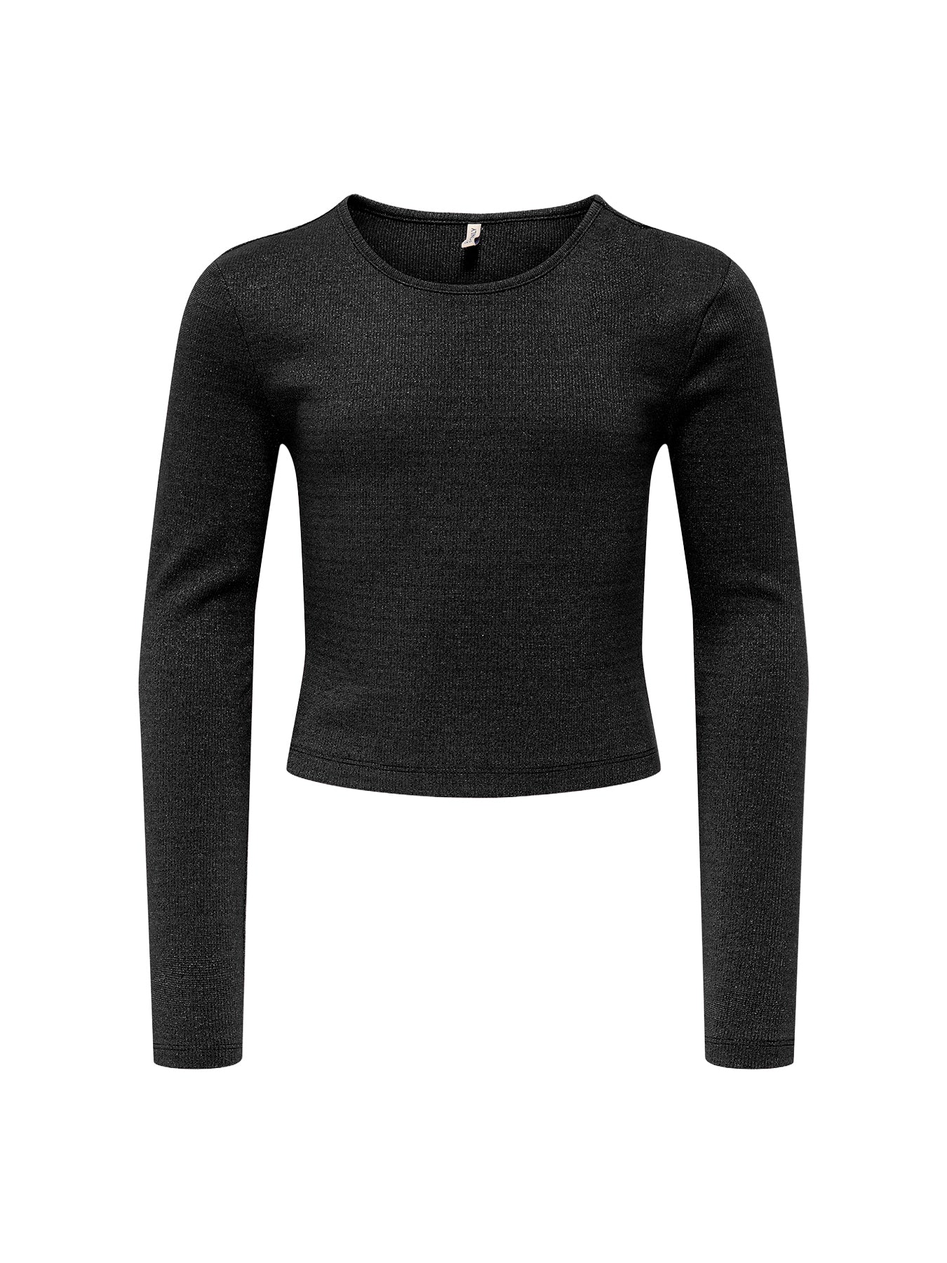 Girlsā Glitter Cutout Long Sleeve Top Black