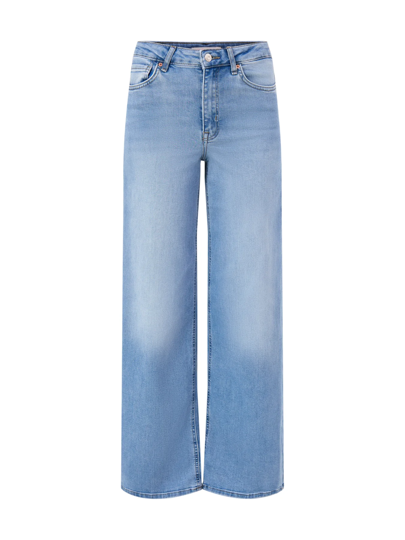 Madison High Waist Wide Leg Jeans 32 Inch Light Blue