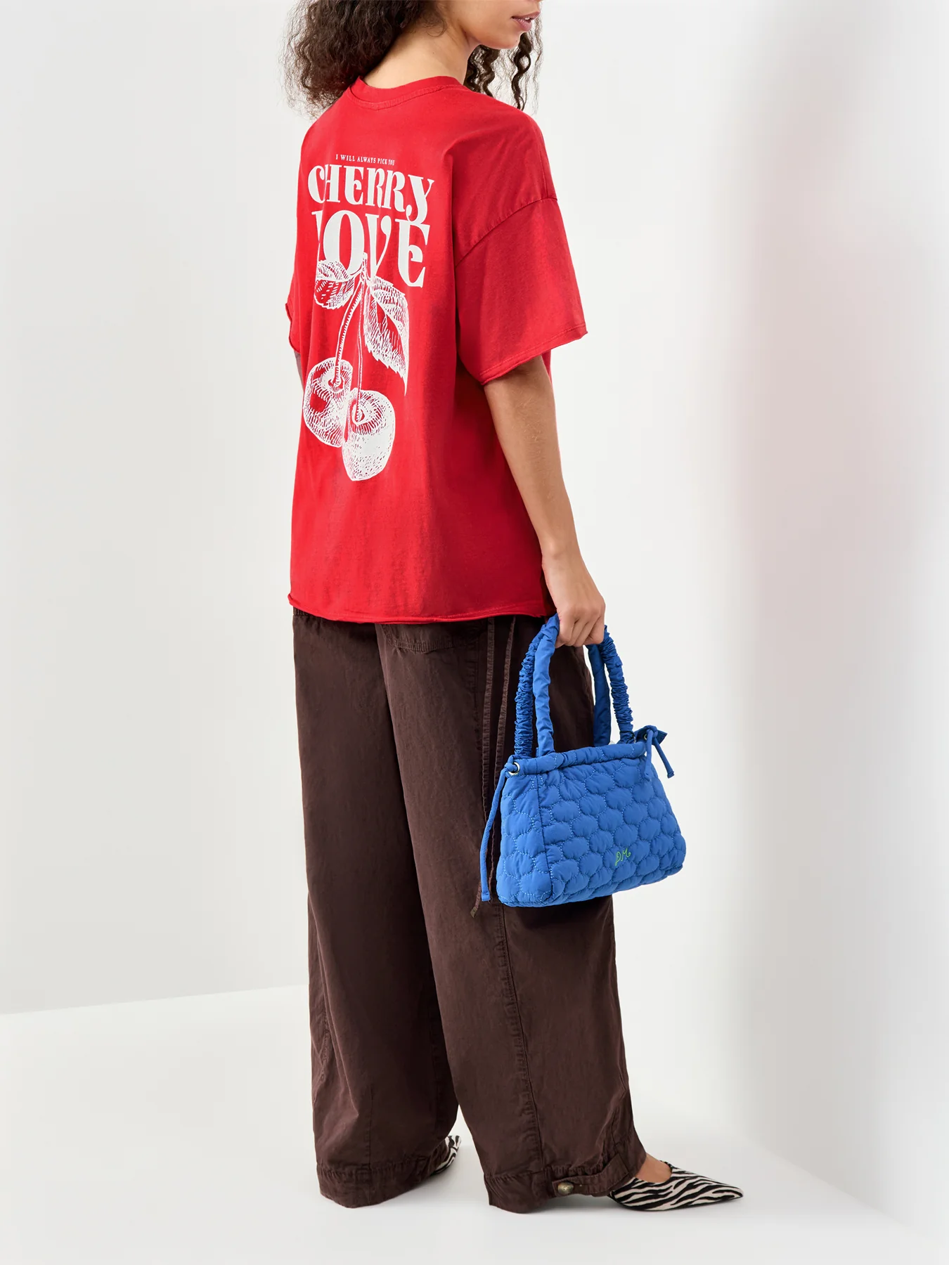 Kinna Oversized Short Sleeve T Shirt Red - Image 2