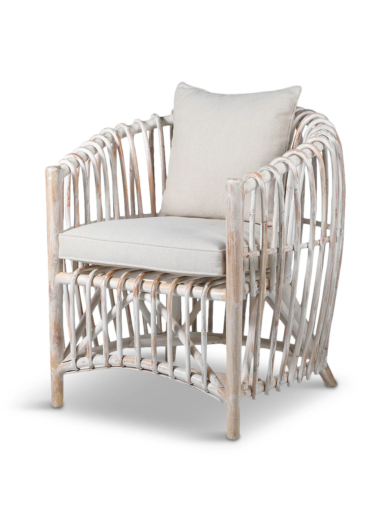 OCCASIONAL  White Wash Rounder Chair
