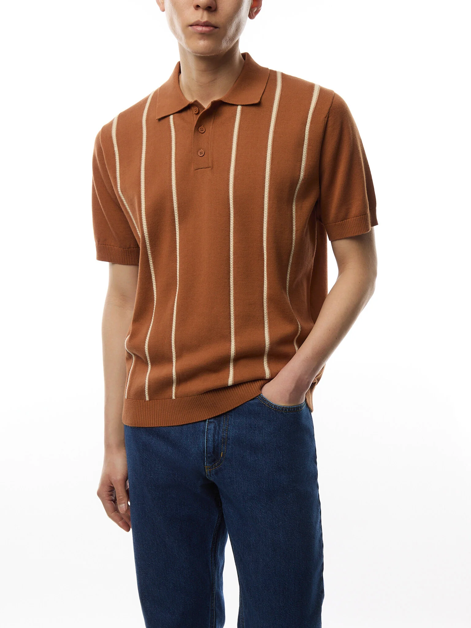 Micro Cable Knitted Polo - Image 4