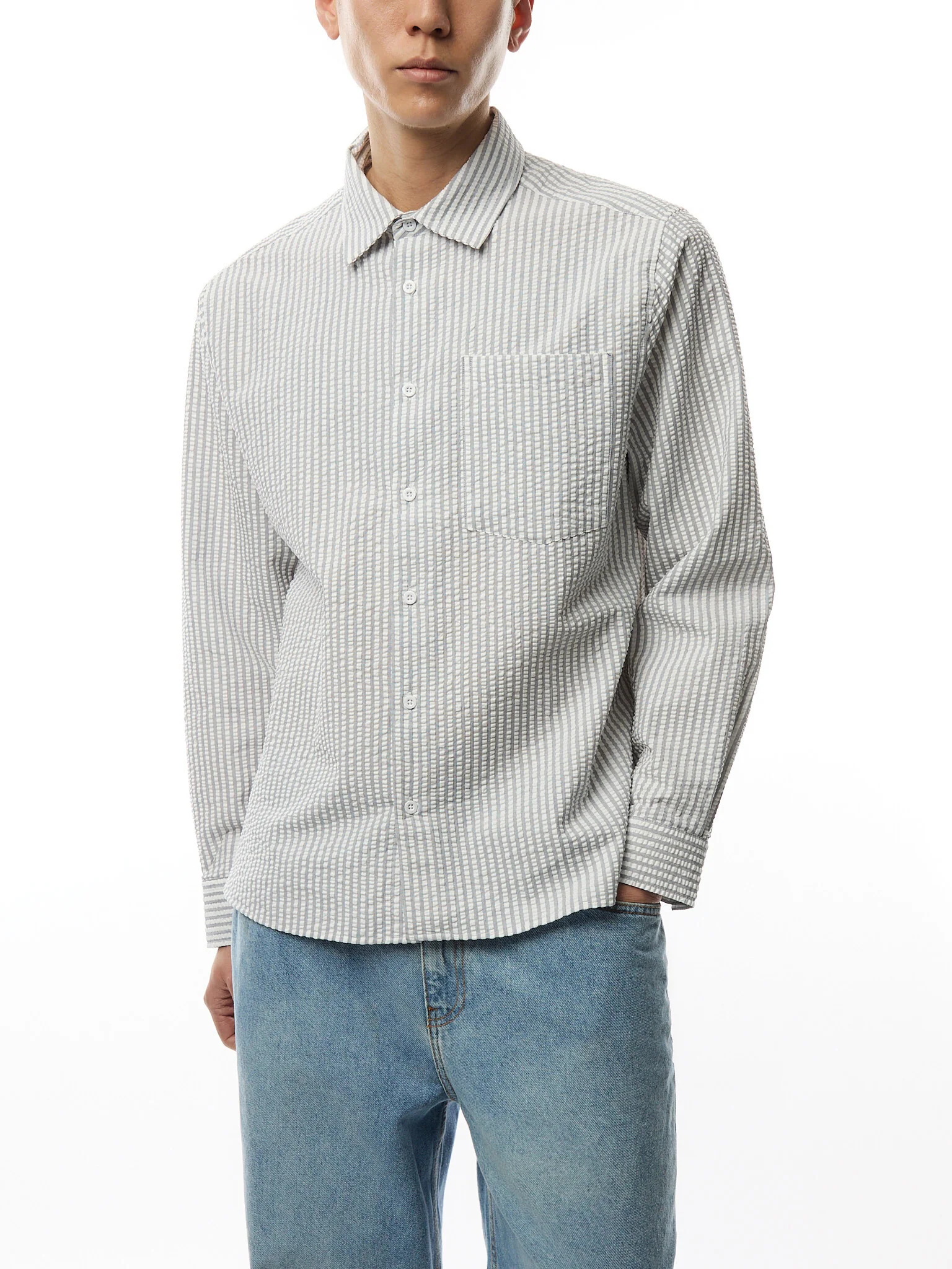 Seersucker Stripe Pearce Shirt - Image 4