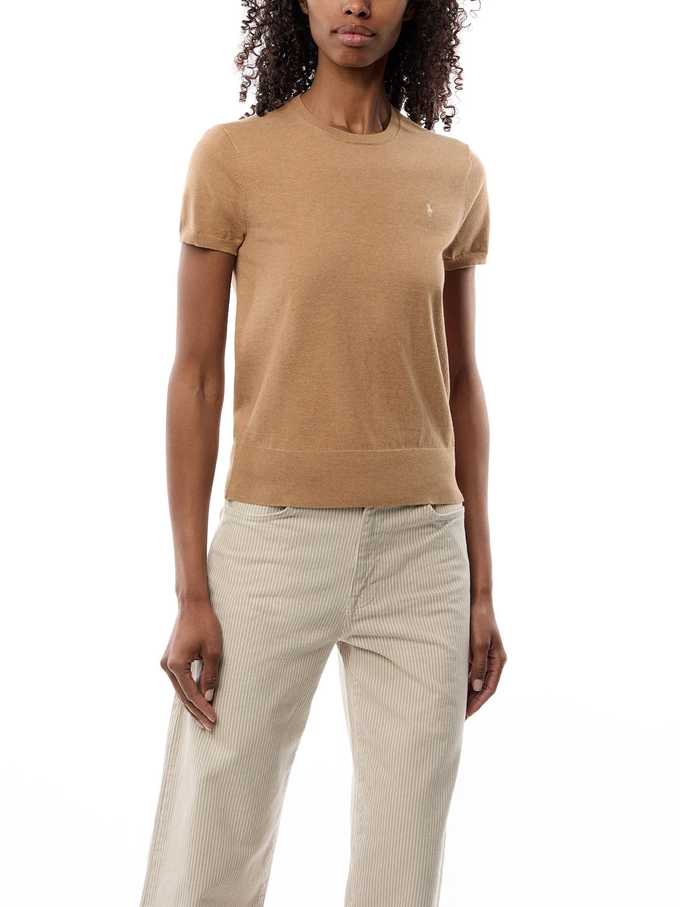 Short Sleeve Cable Knit Pullover - Image 4