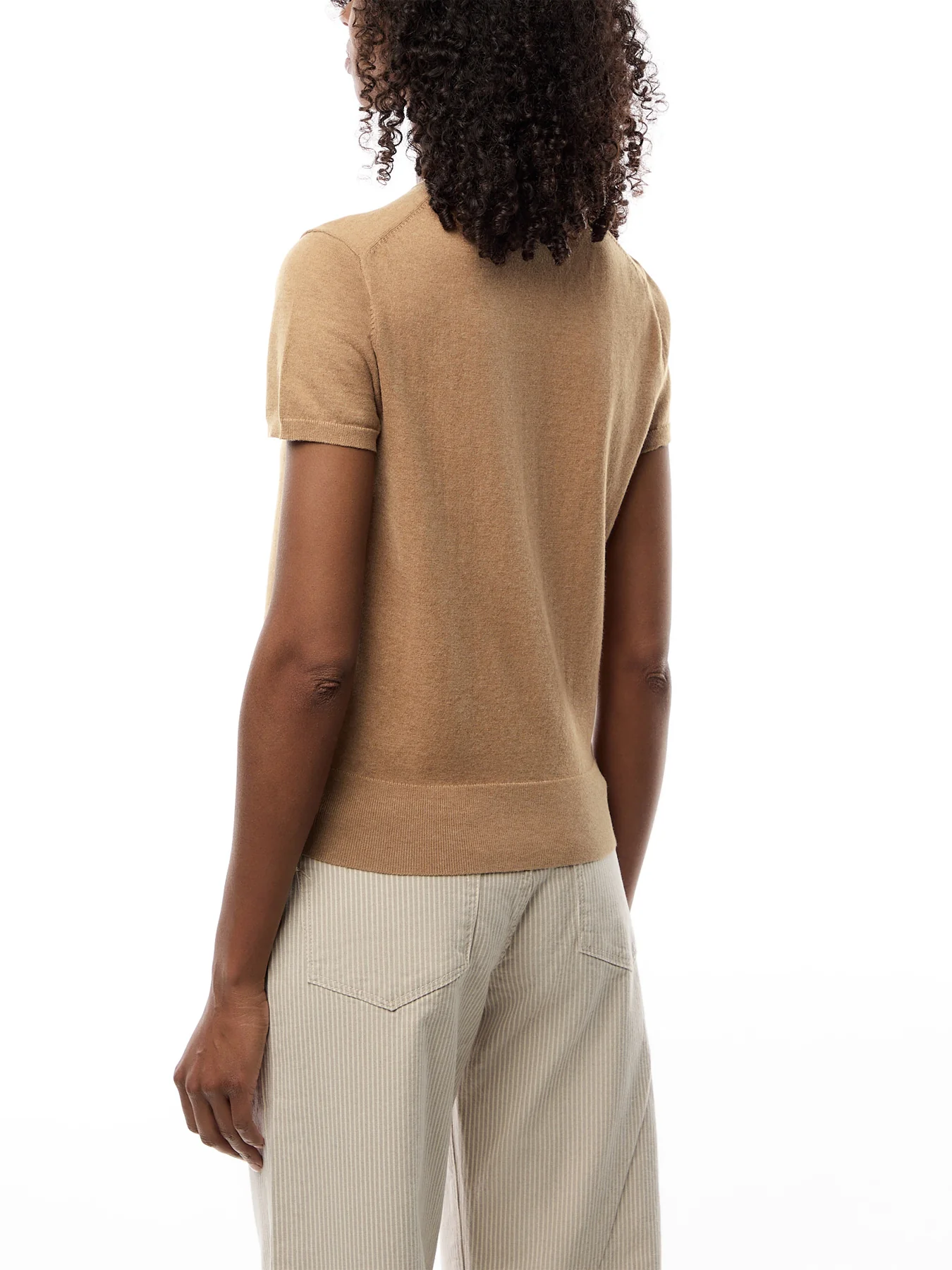 Short Sleeve Cable Knit Pullover - Image 5