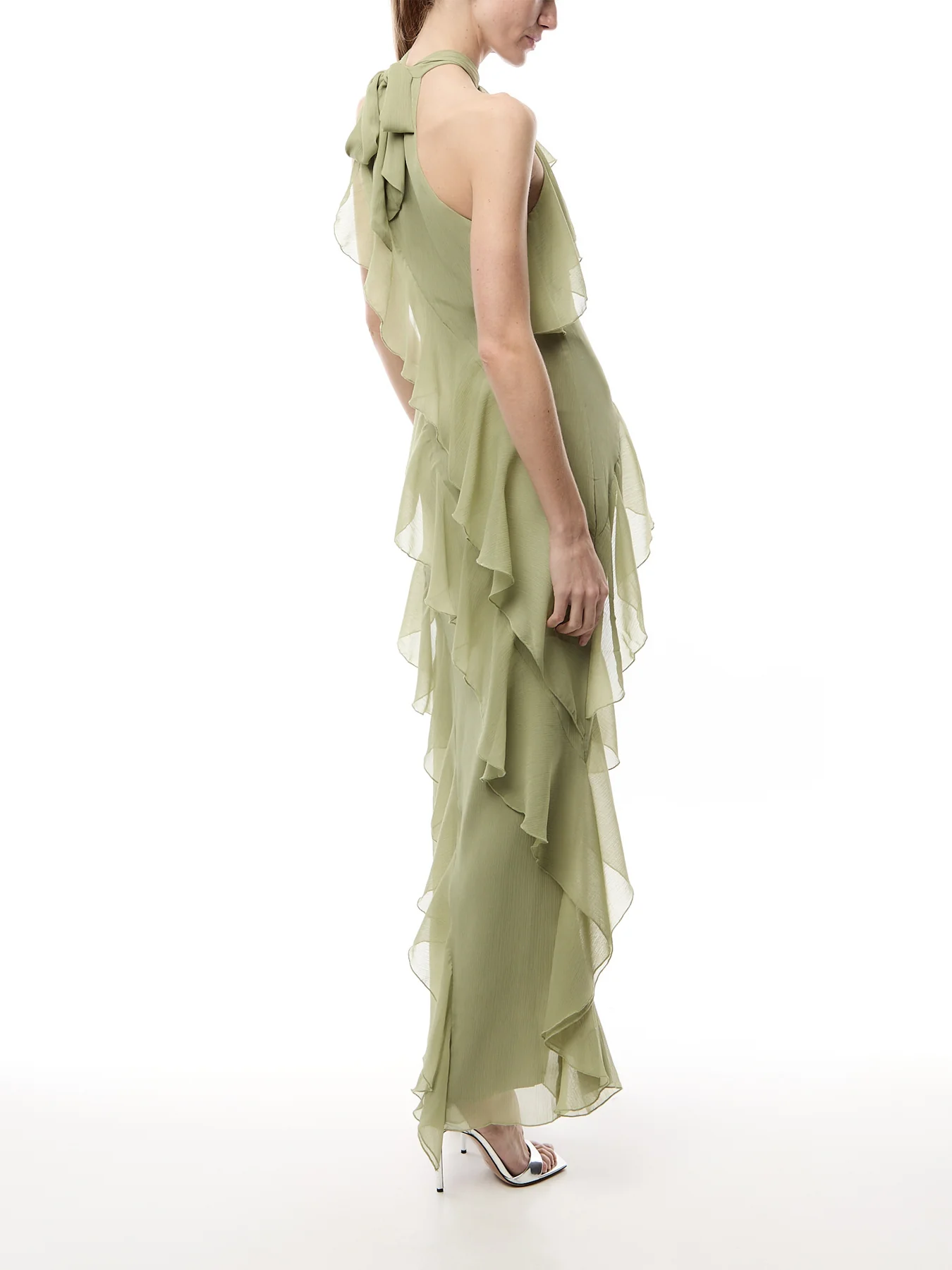 Aria Halterneck Ruffle Maxi Dress - Image 5
