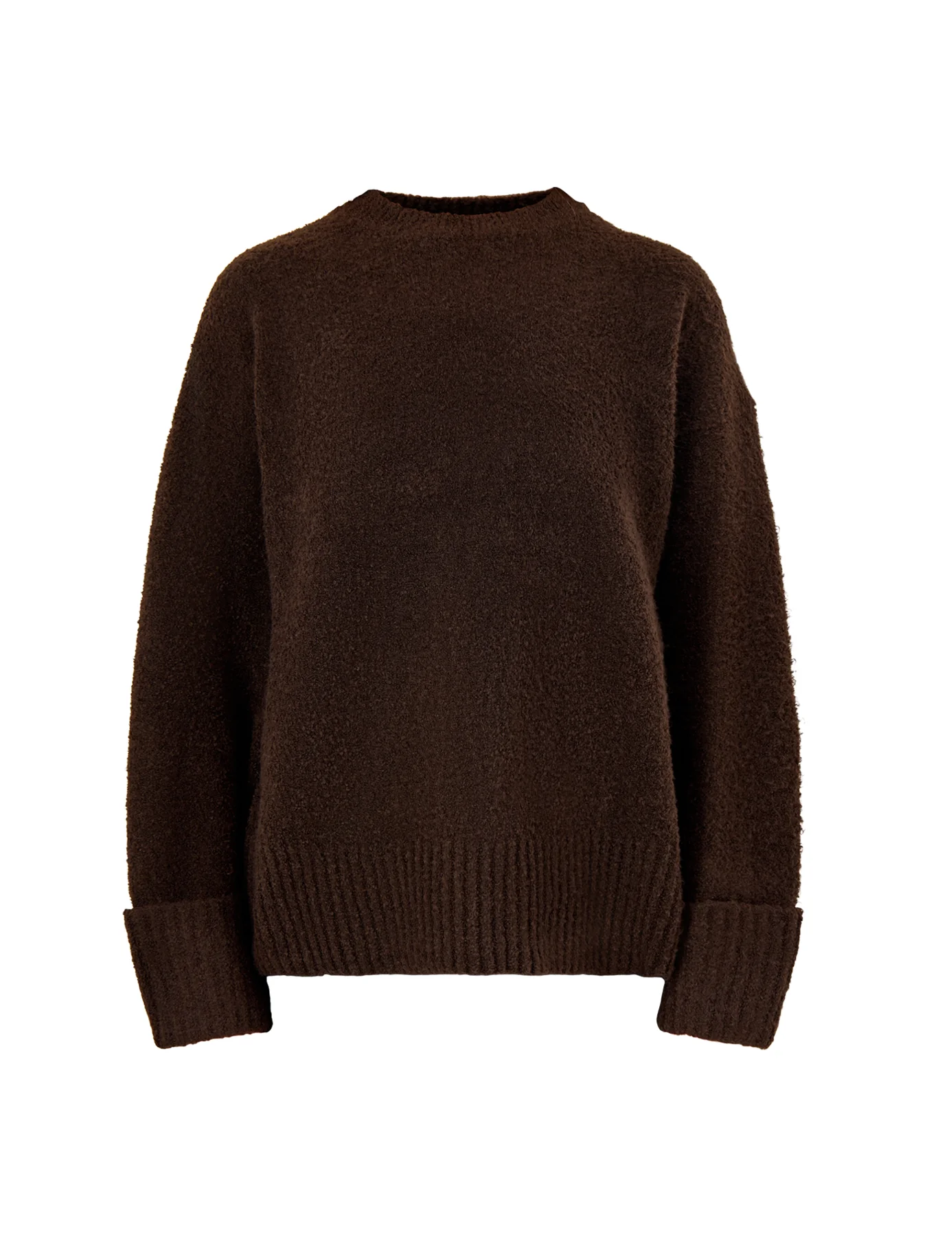 Camille Oversized Borg Jumper Brown