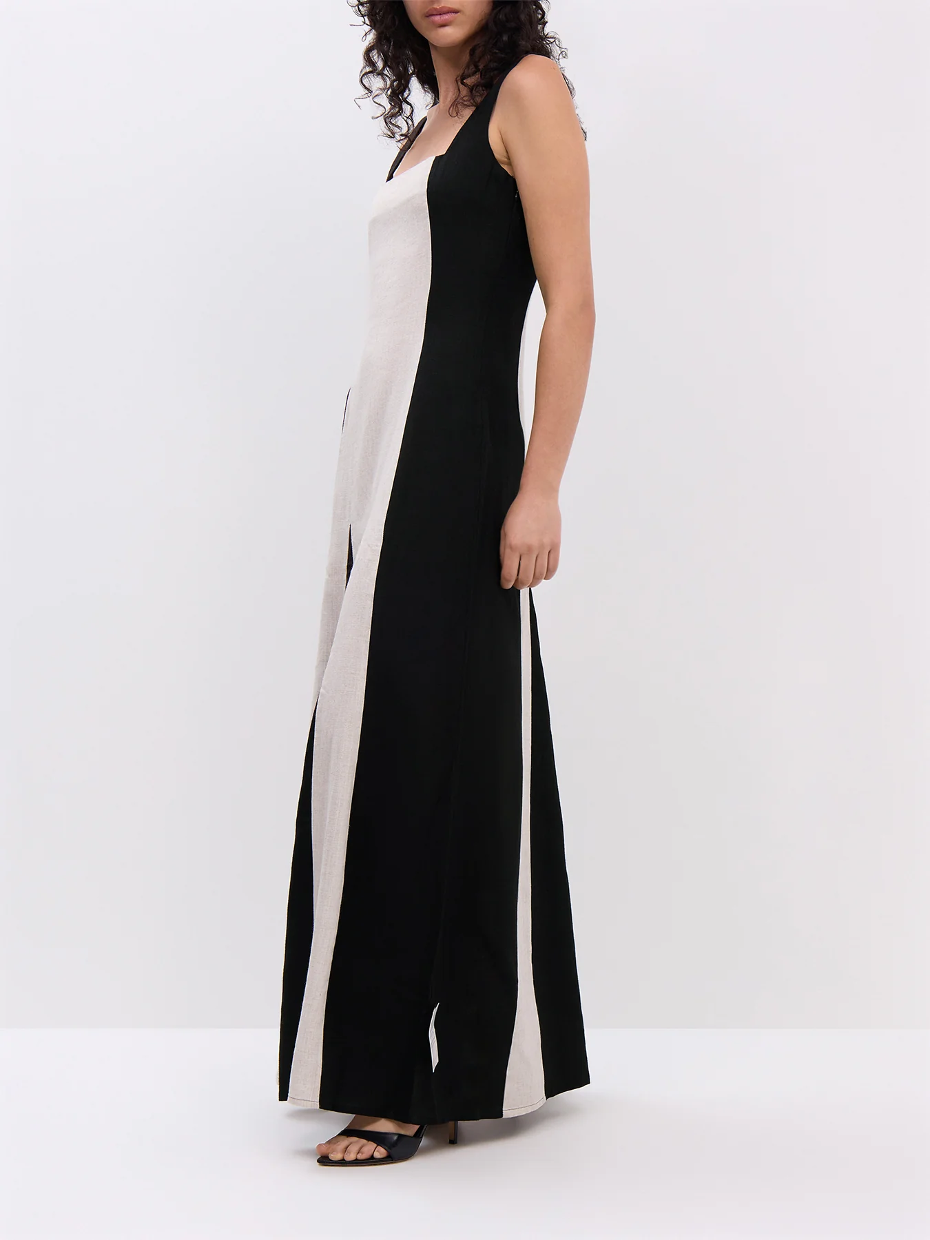 Ella Square Neck Contrast Maxi Dress - Image 4