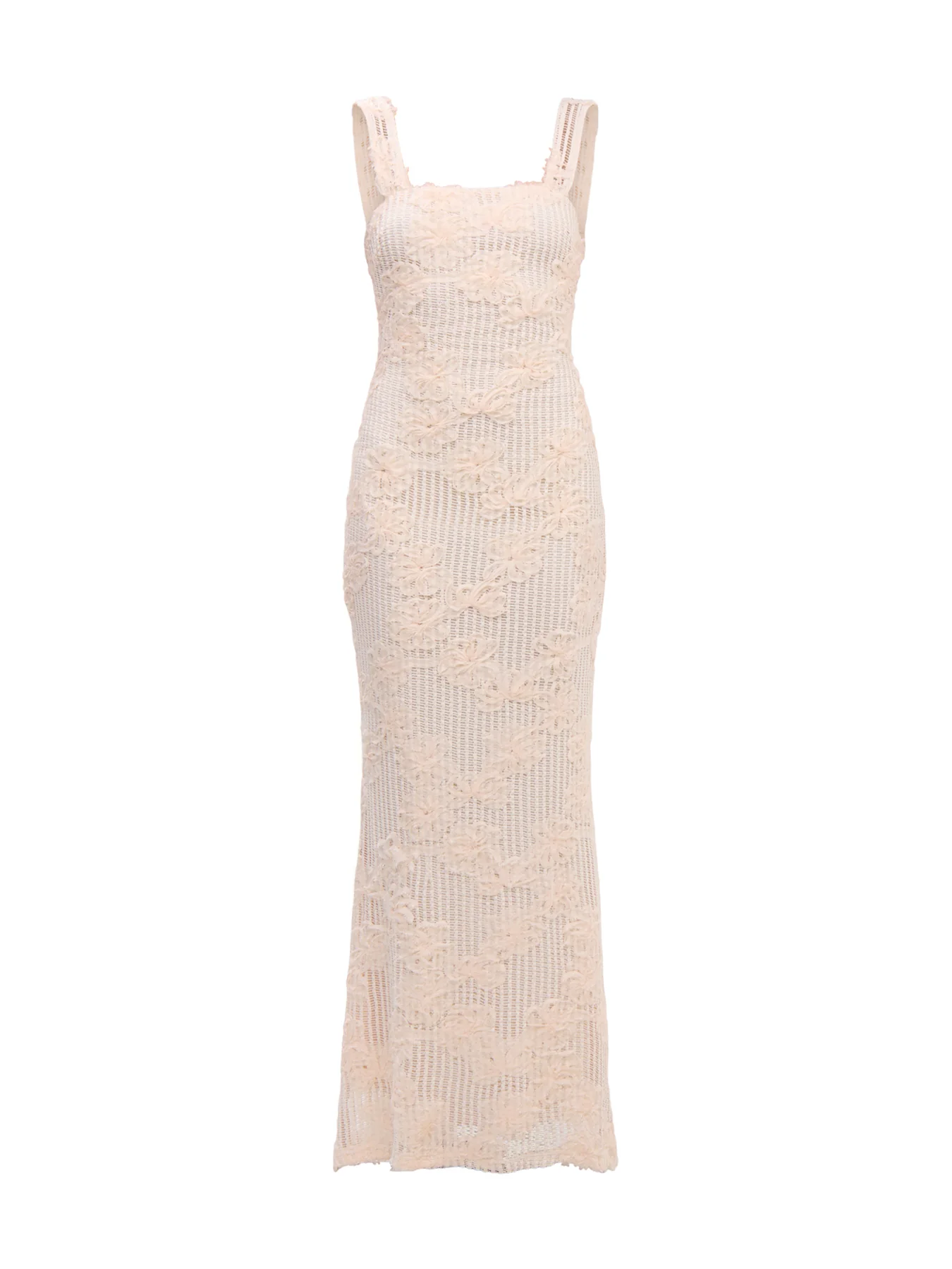 Gigou Crochet Floral Maxi Dress