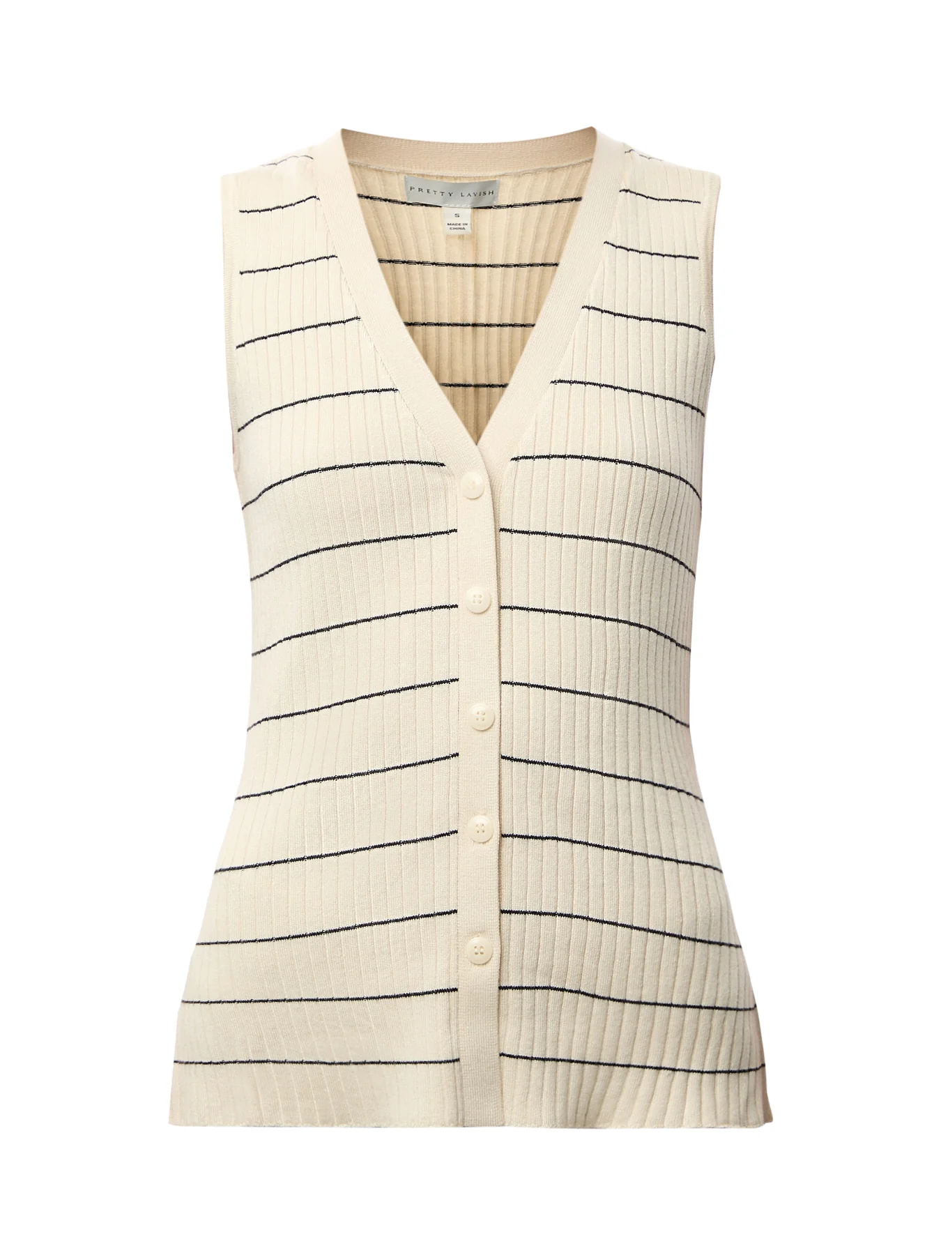 Hattie Stripe Knit Waistcoat