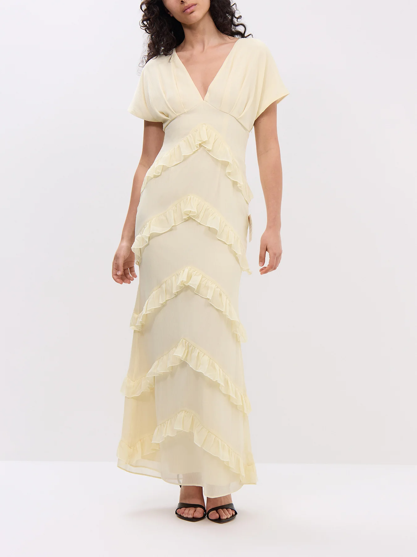 Tamsin Ruffle Chiffon Dress - Image 2