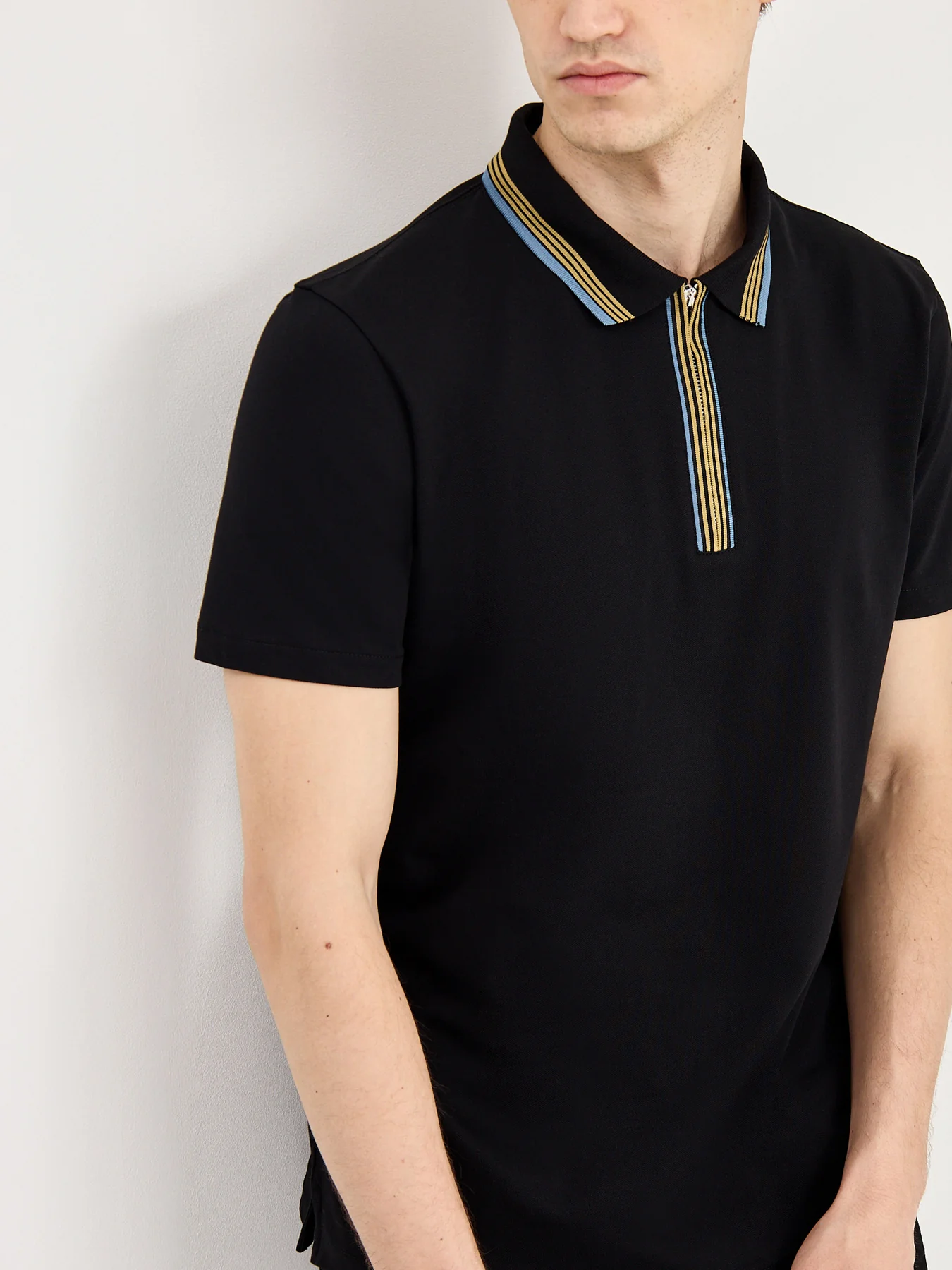 Half Zip Zebra Knited Polo - Image 3