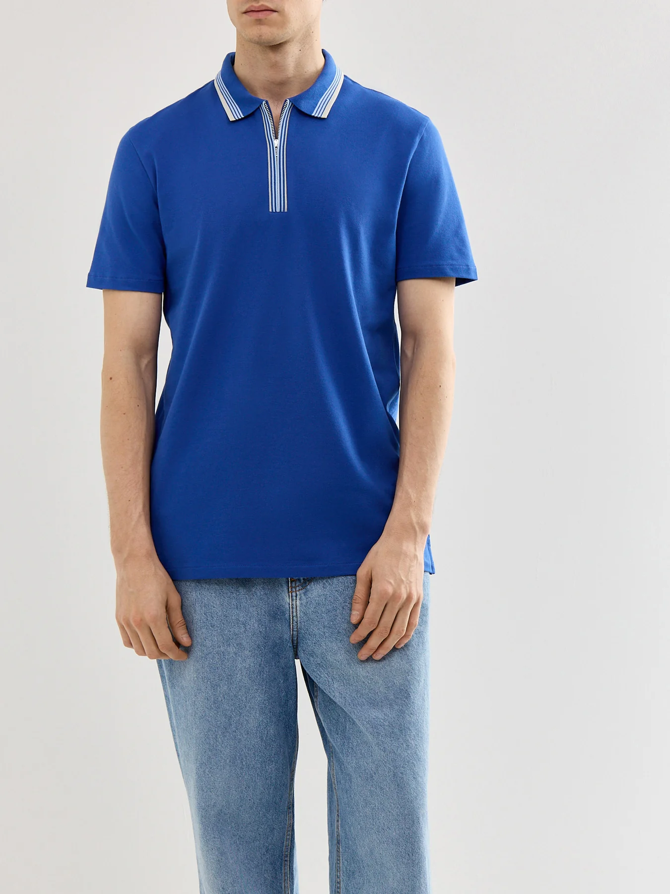 Half Zip Zebra Knited Polo - Image 4