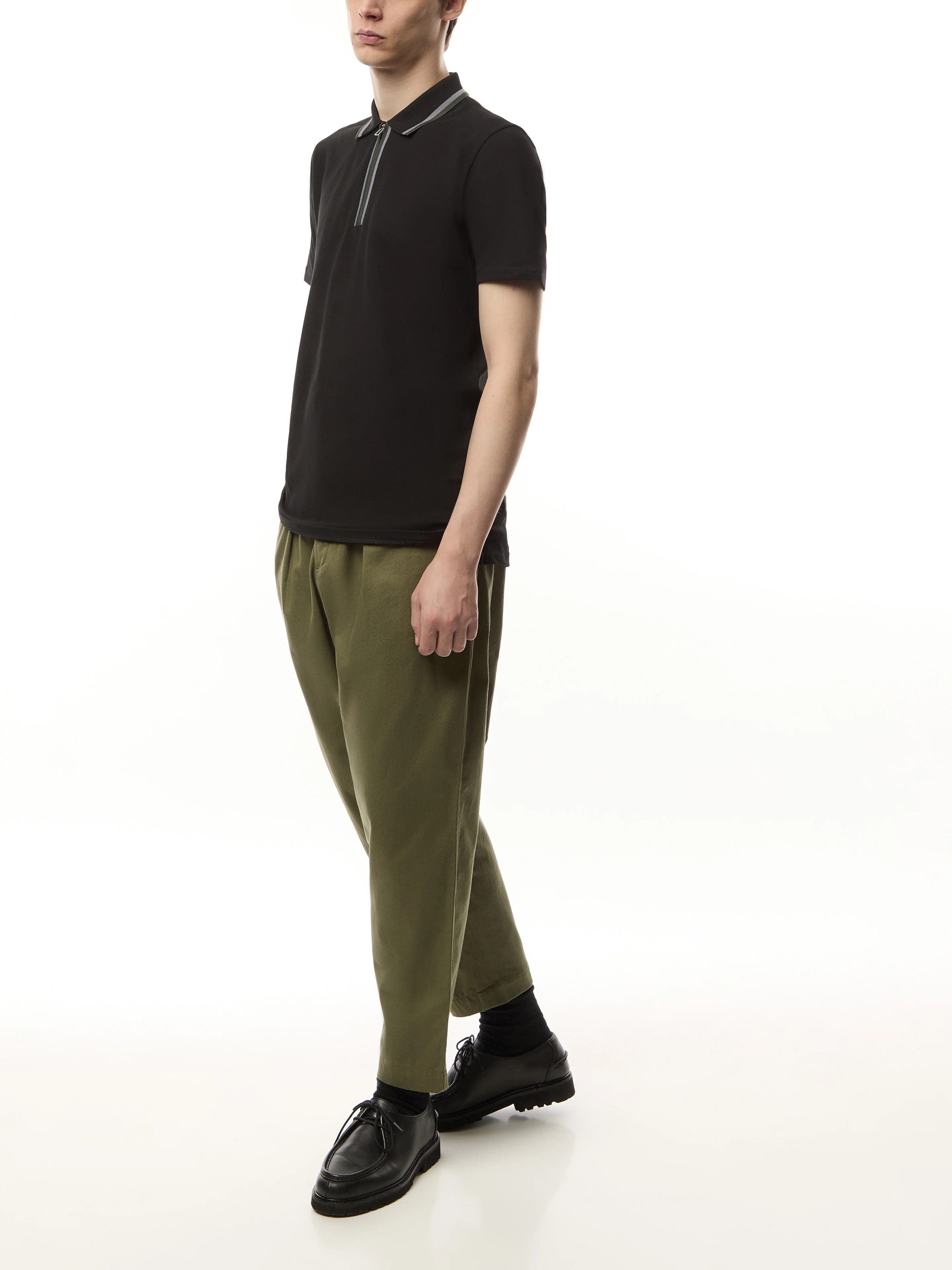 Regular Fit Quarter Zip Polo Shirt - Image 2